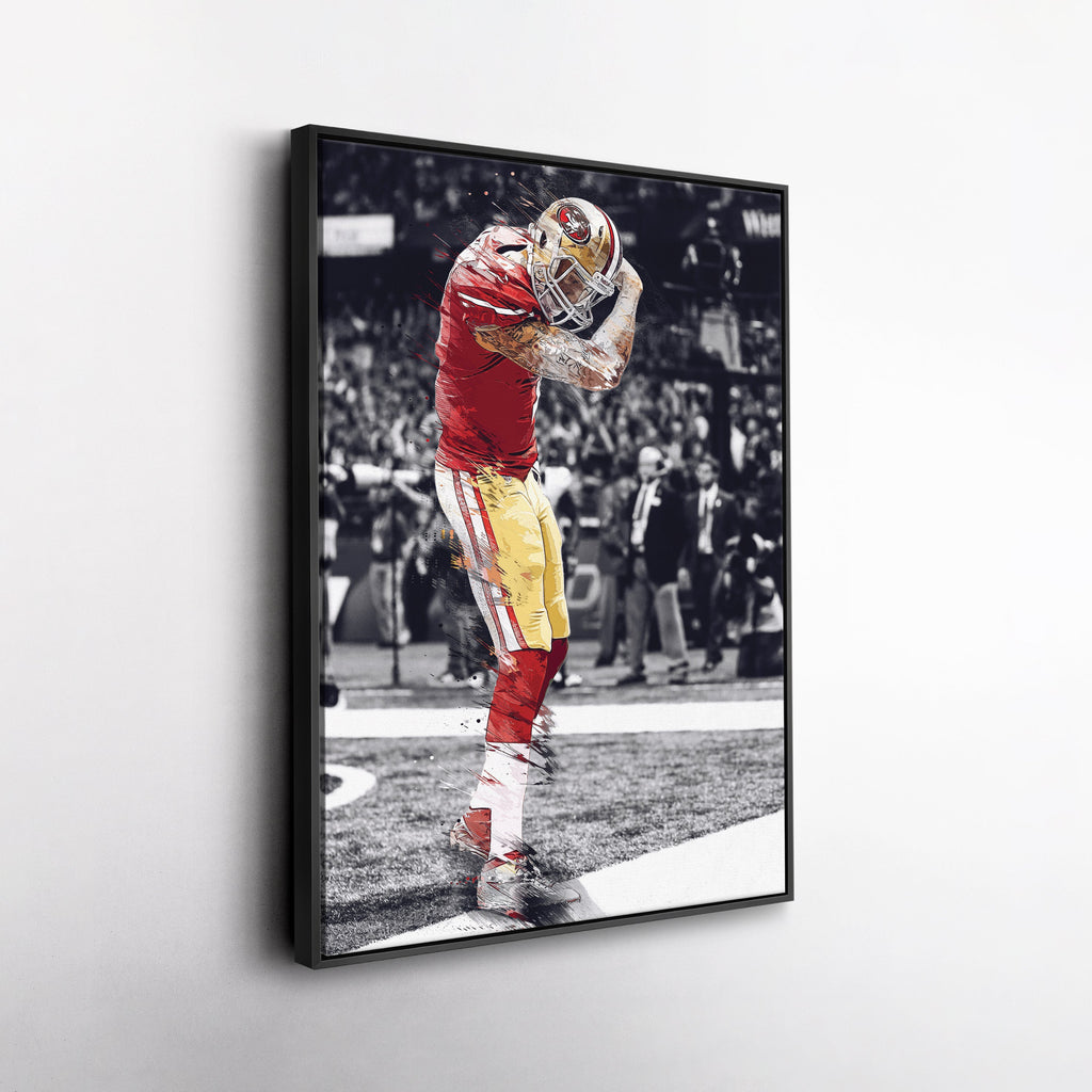 Colin Kaepernick Canvas Art – 49ers Celebration Wall Decor
