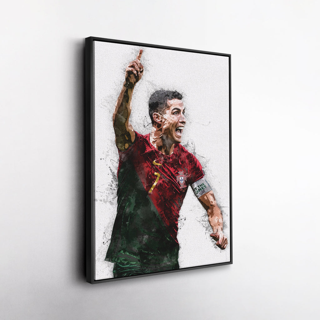 Cristiano Ronaldo Canvas Art – Portugal National Team Wall Decor