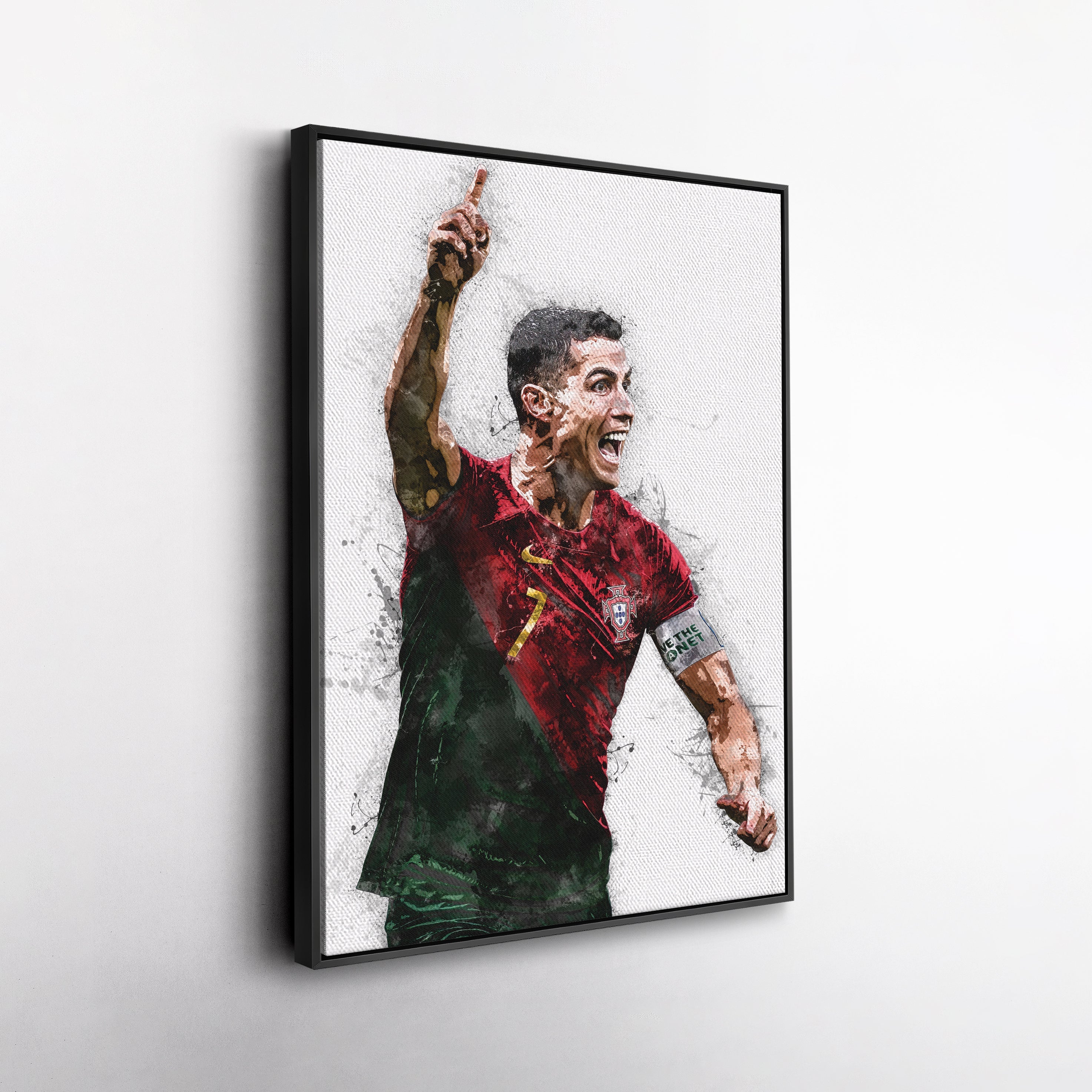 Cristiano Ronaldo Canvas Art – Portugal National Team Wall Decor