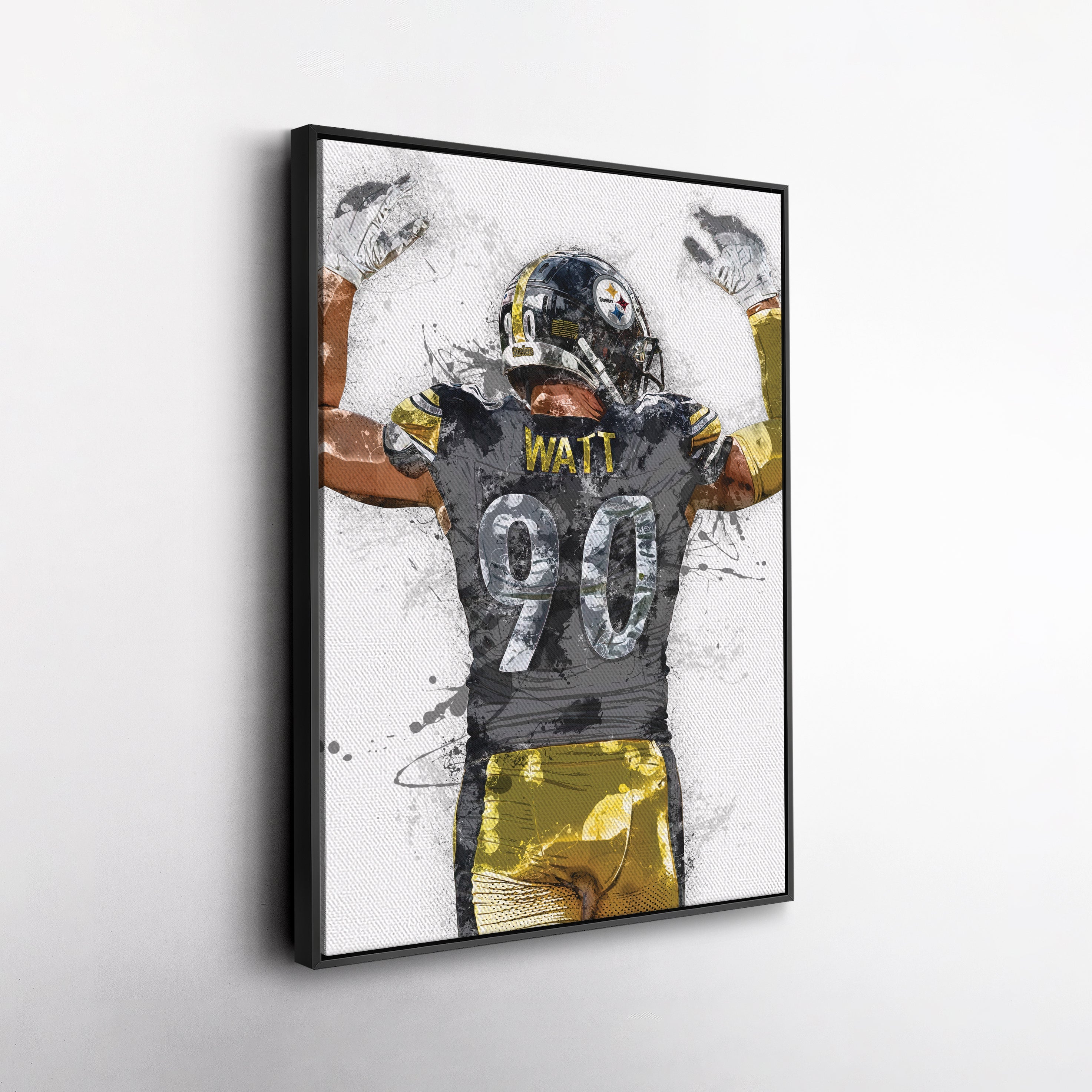 T.J. Watt Canvas Art – Pittsburgh Steelers Wall Decor