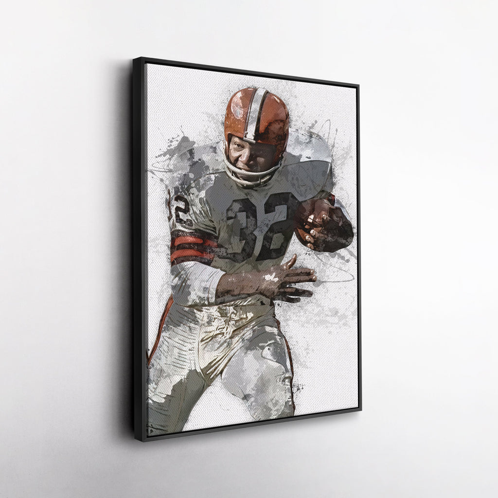 Jim Brown Canvas Art – Cleveland Browns Wall Decor