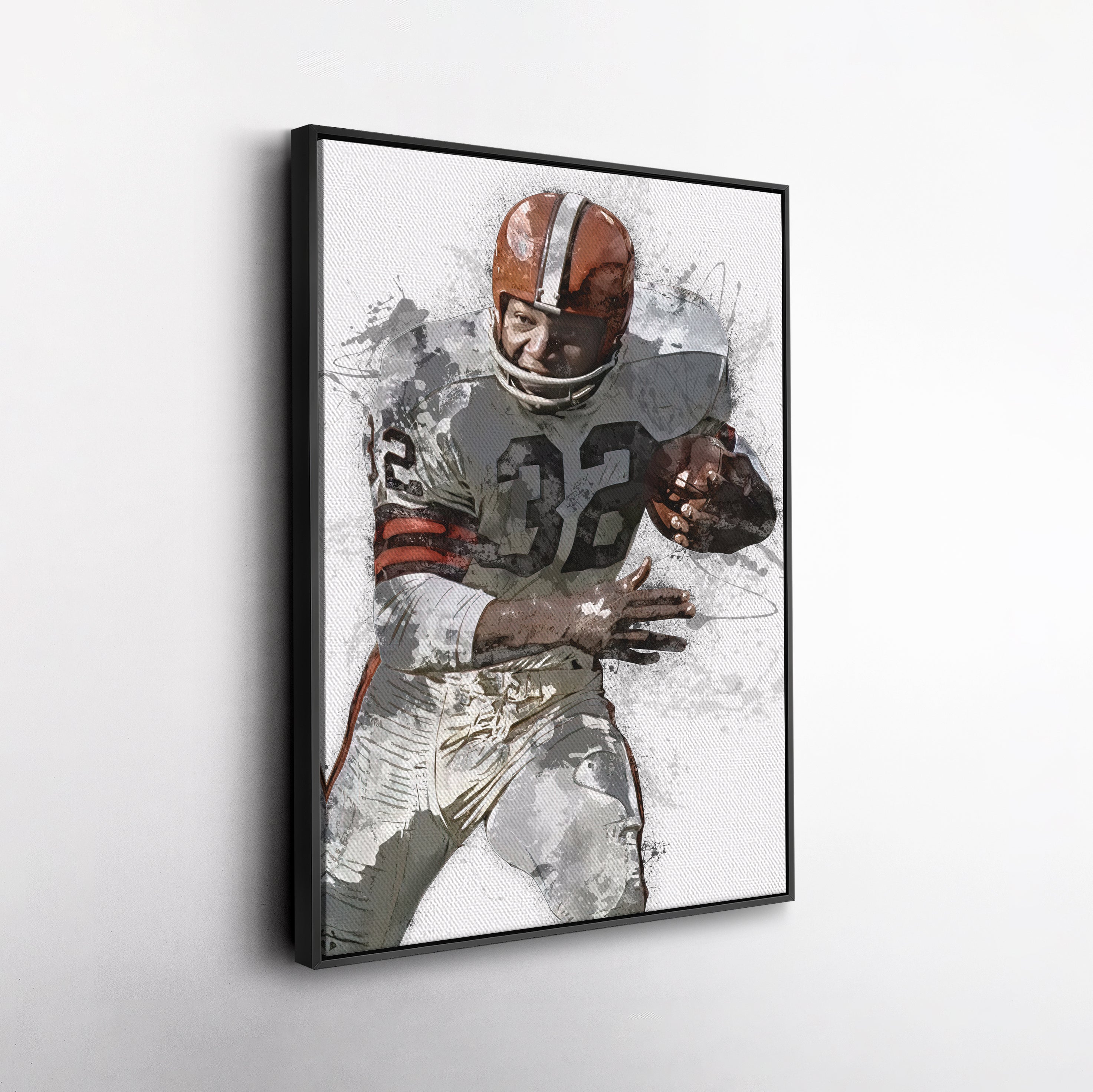 Jim Brown Canvas Art – Cleveland Browns Wall Decor