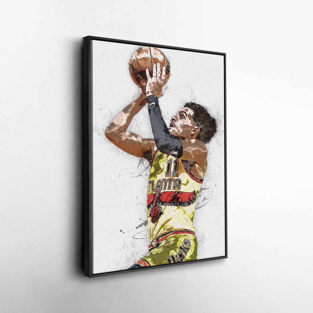 Trae Young Canvas Art – Atlanta Hawks Wall Decor