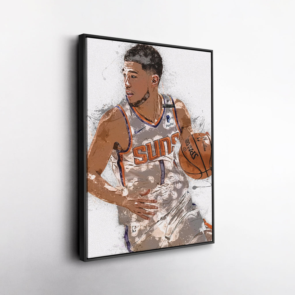 Devin Booker Canvas Art – Phoenix Suns Superstar Wall Decor