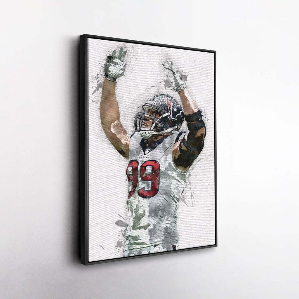 J.J. Watt Canvas Art – Houston Texans Wall Decor