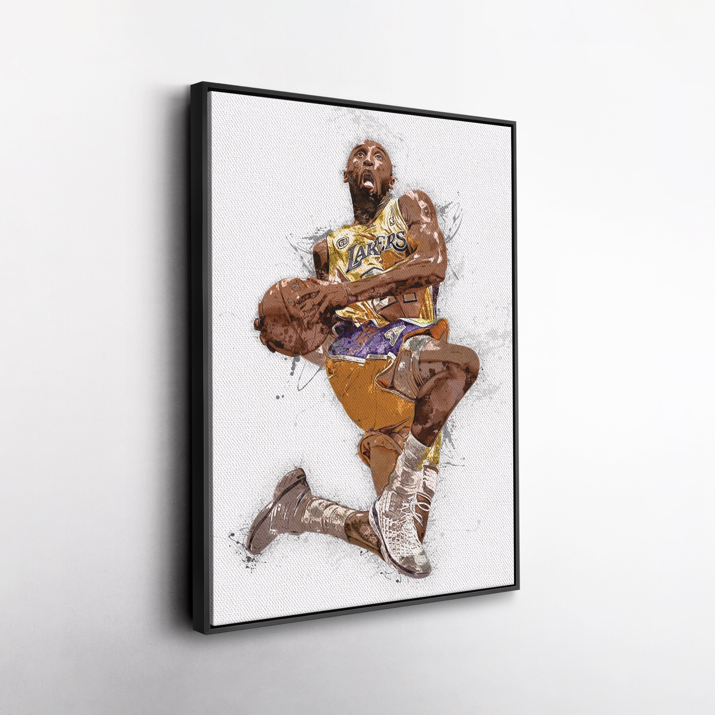 Kobe Bryant Canvas Art – Los Angeles Lakers Legend Wall Decor