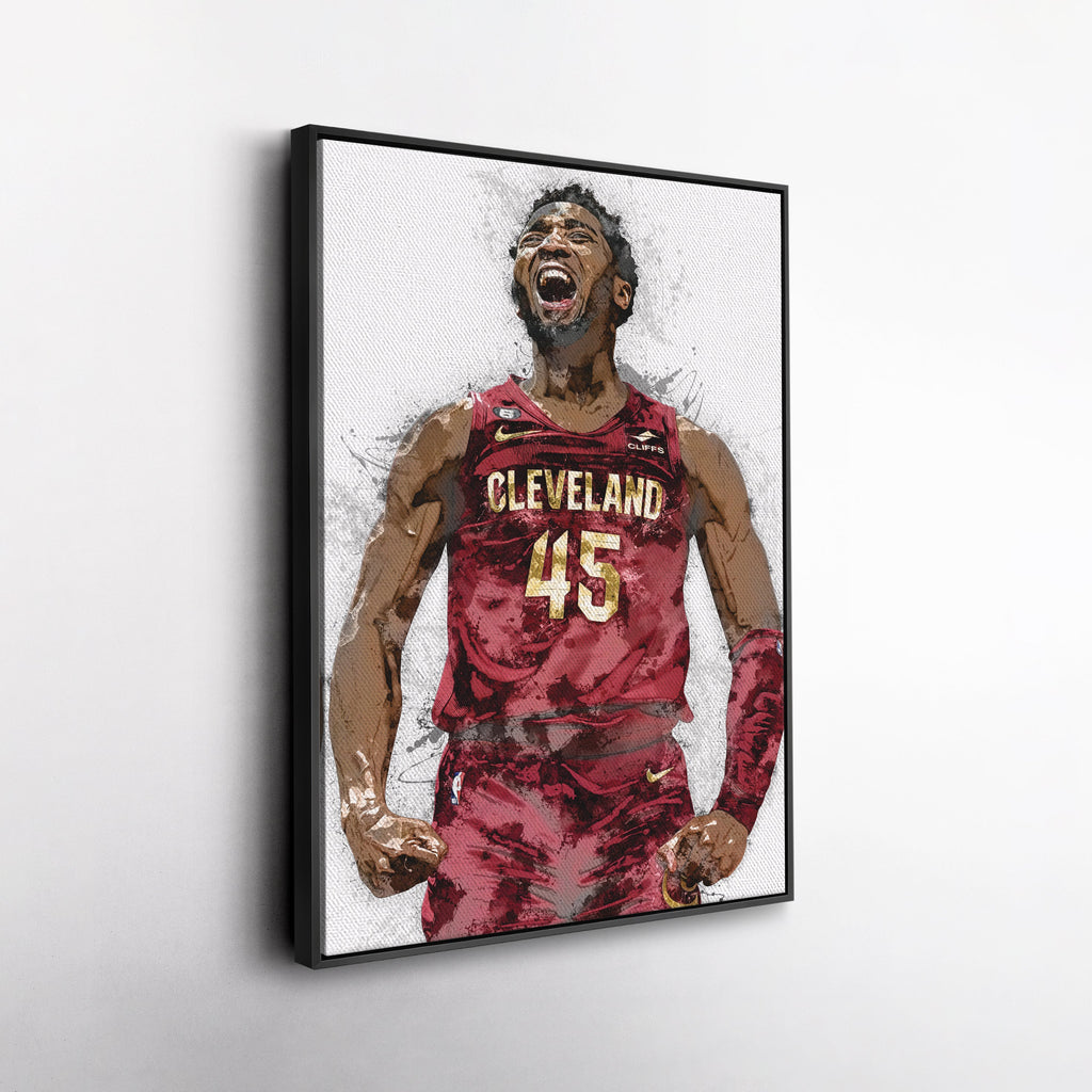 Donovan Mitchell Canvas Art – Cleveland Cavaliers Wall Decor