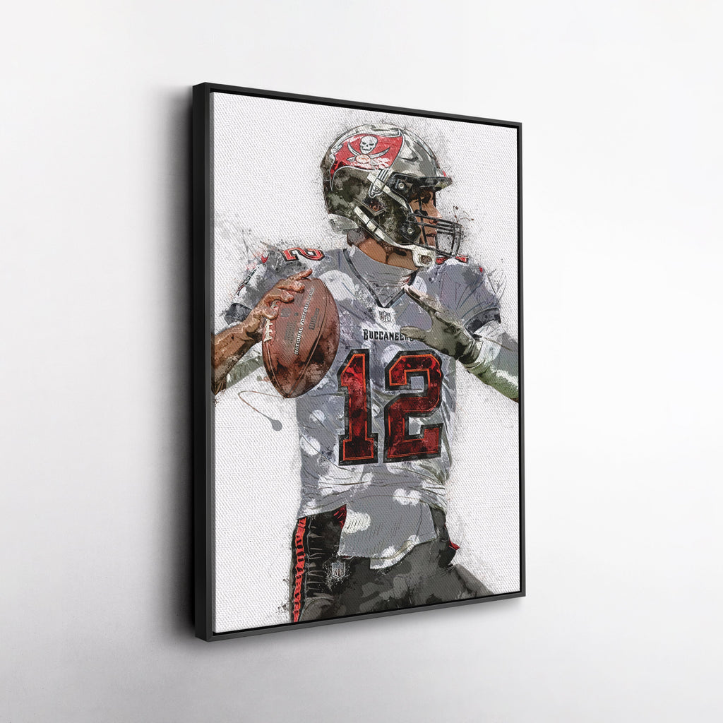 Tom Brady Canvas Art – Tampa Bay Buccaneers Wall Decor
