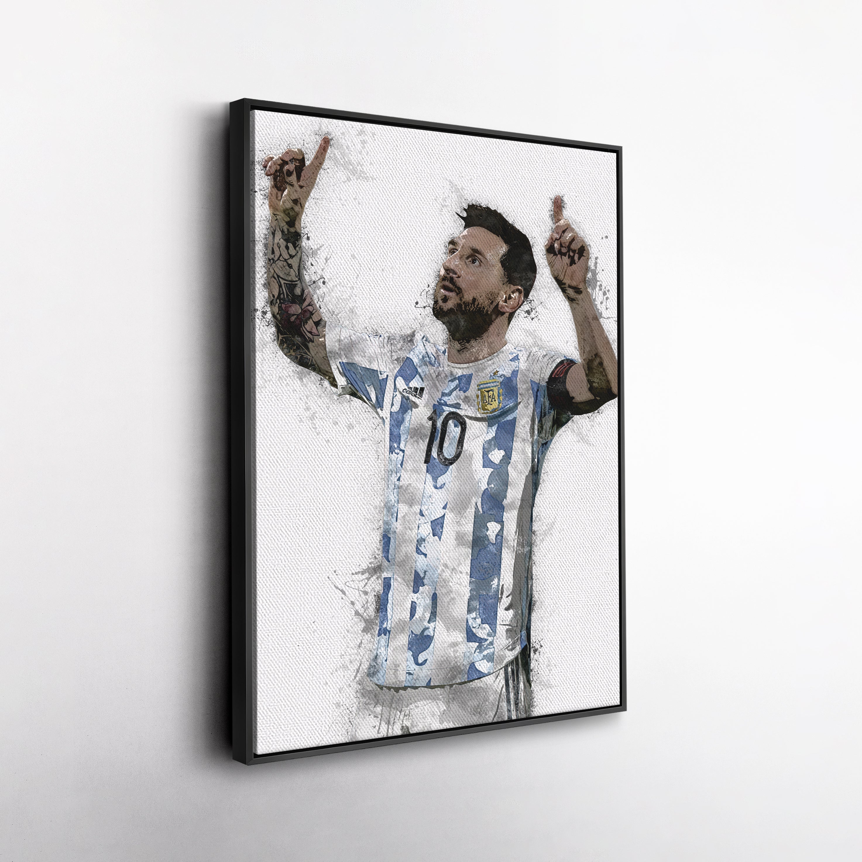 Lionel Messi Canvas Art – Argentina National Team Wall Decor