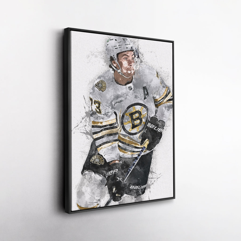 Charlie McAvoy Canvas Art – Boston Bruins Wall Decor