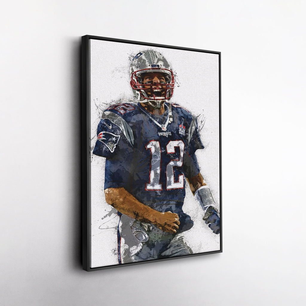 Tom Brady Canvas Art – New England Patriots Wall Decor