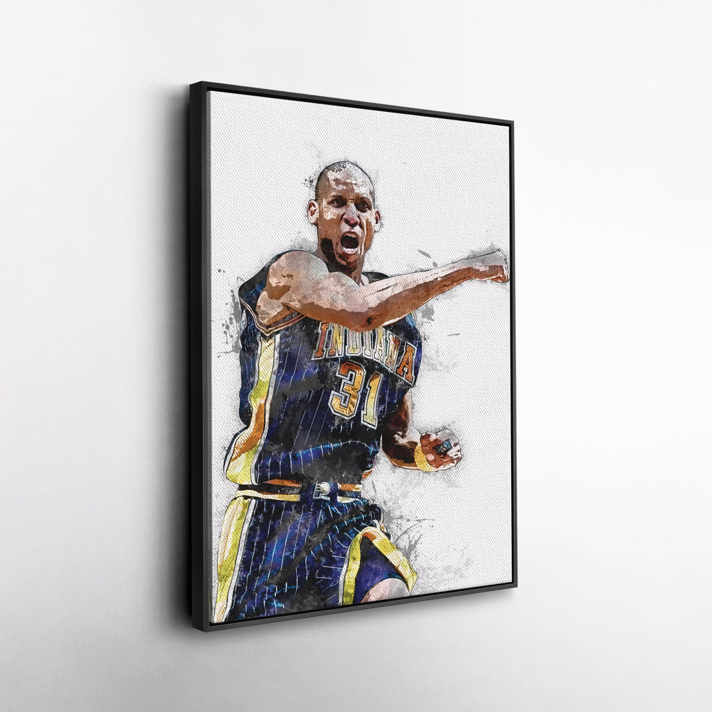 Reggie Miller Canvas Art – Indiana Pacers Wall Decor