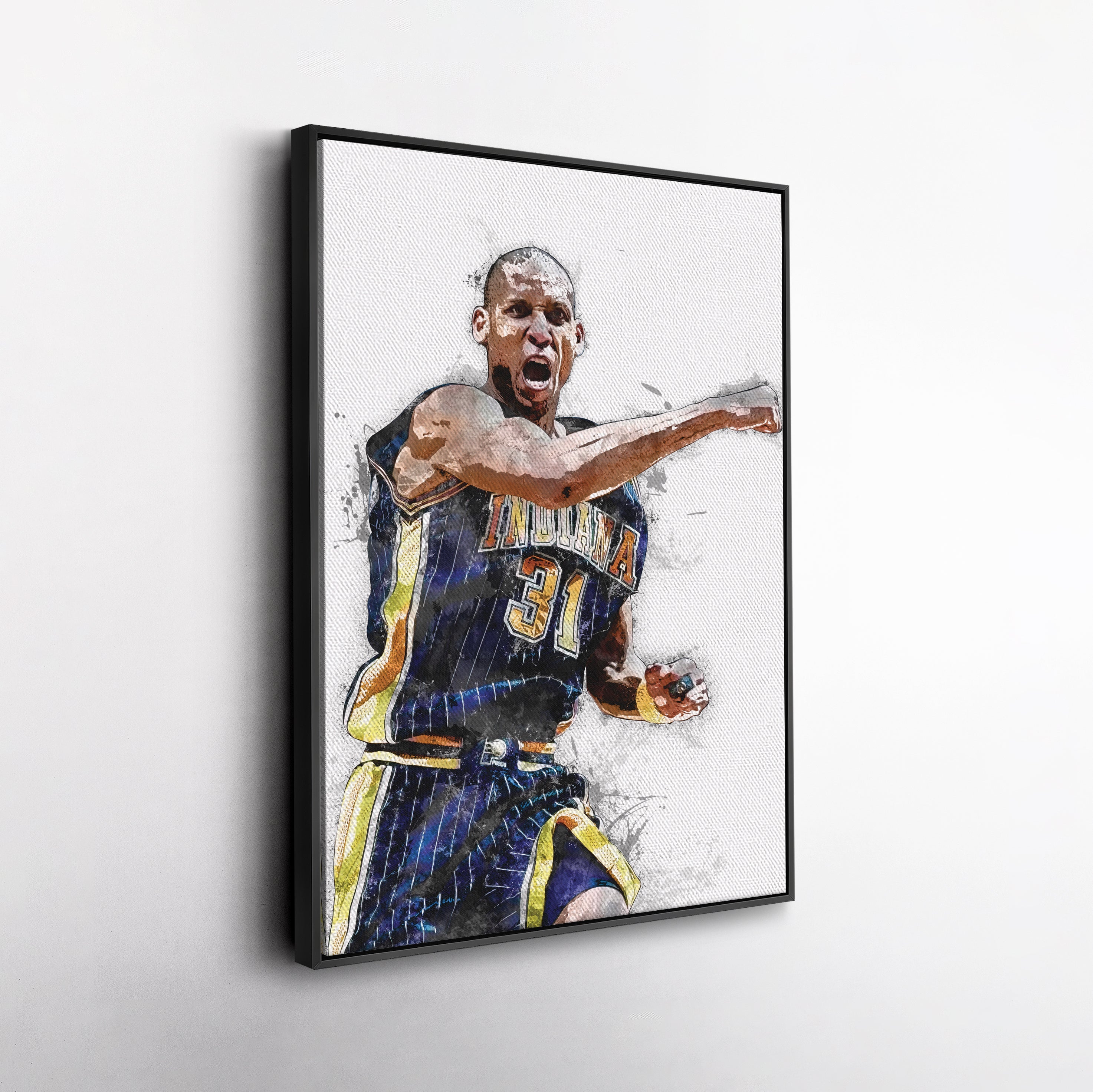 Reggie Miller Canvas Art – Indiana Pacers Wall Decor