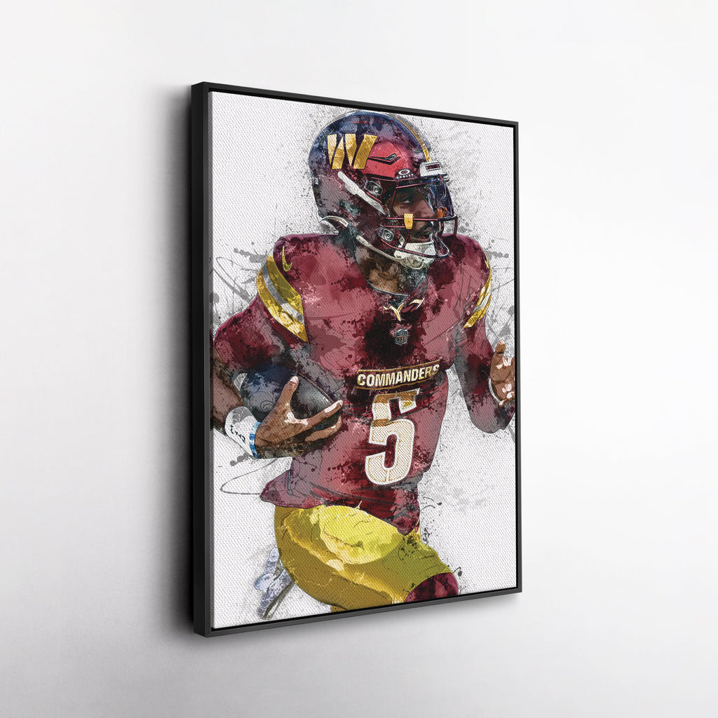 Jayden Daniels Canvas Art – Washington Commanders Wall Decor