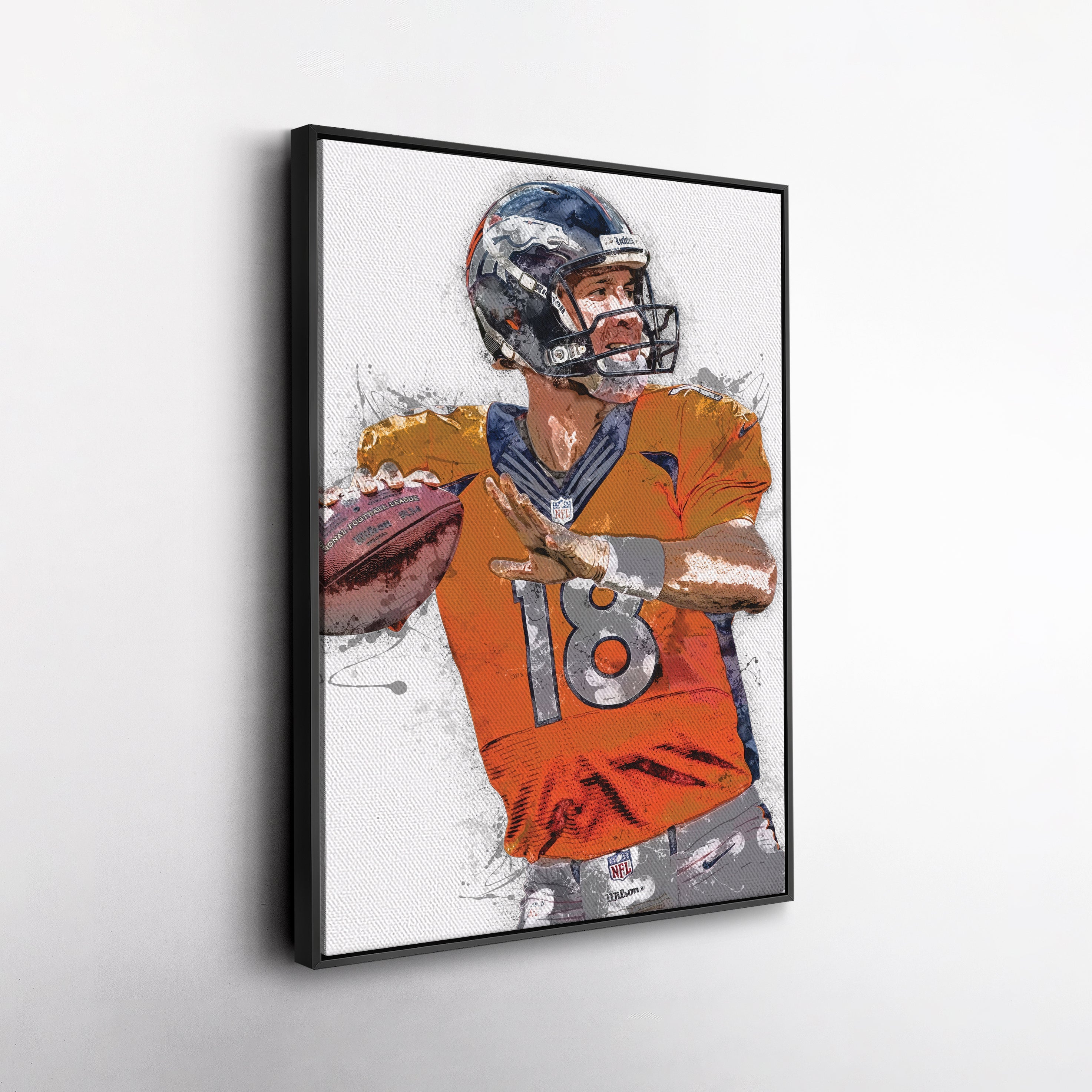 Peyton Manning Canvas Art – Denver Broncos Wall Decor