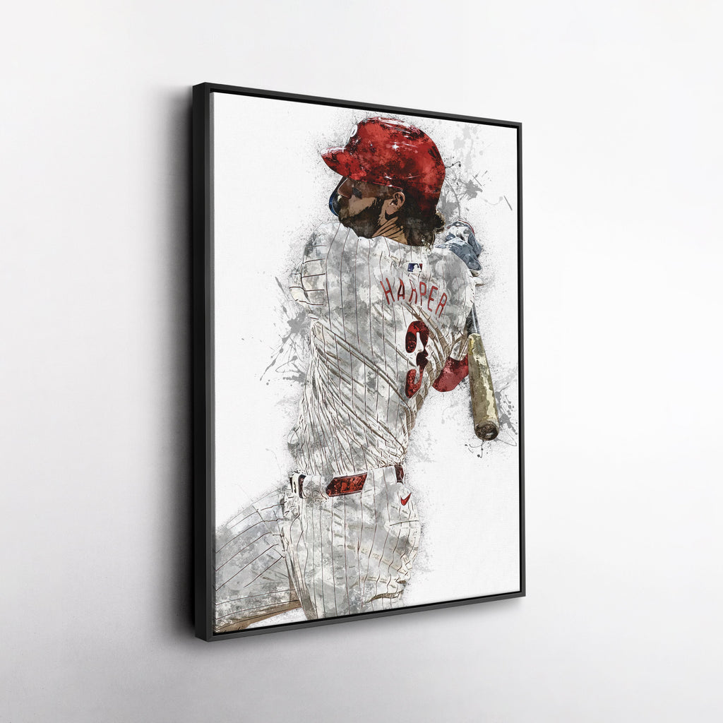 Bryce Harper Canvas Art – Philadelphia Phillies Wall Decor