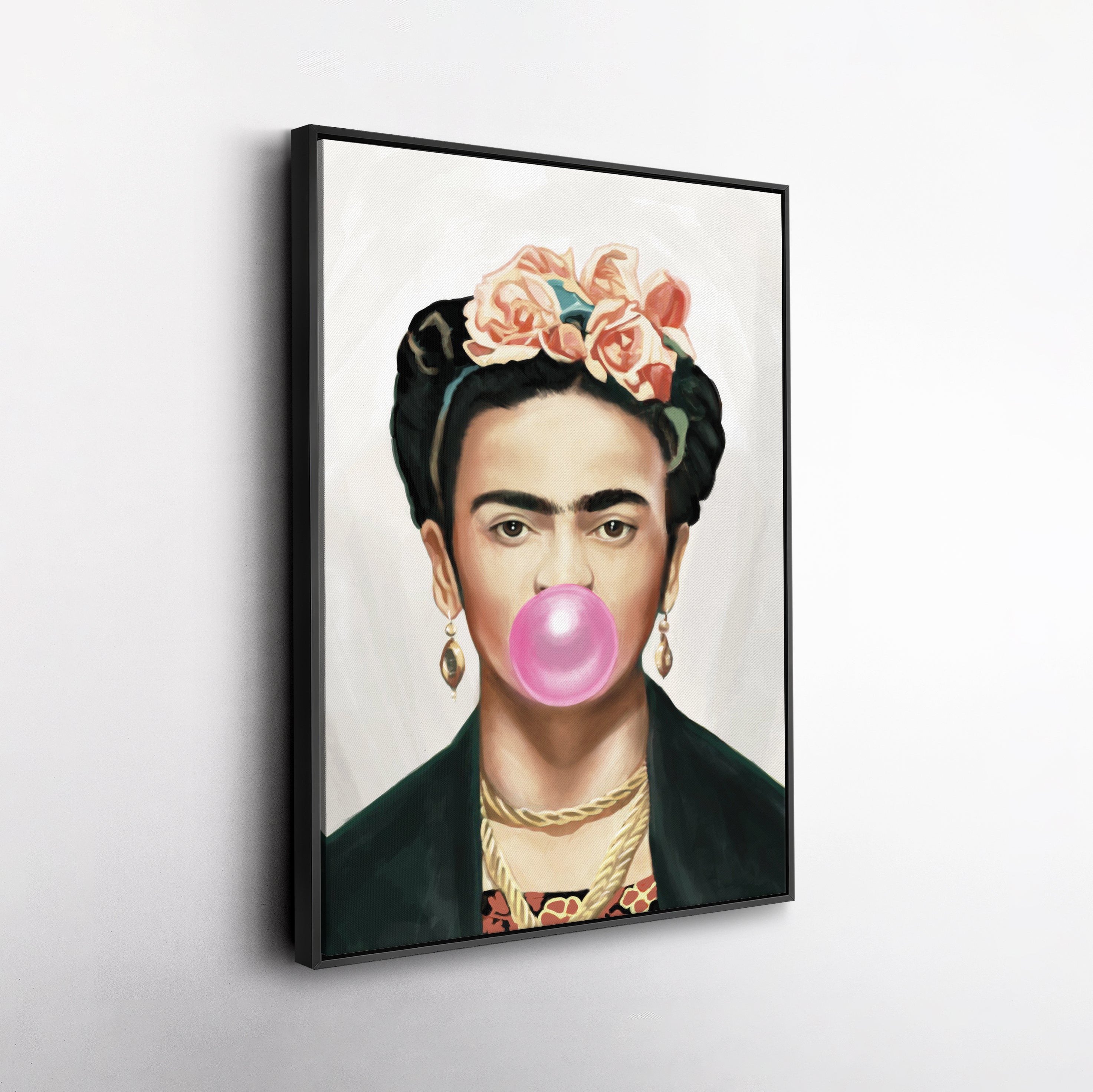Frida Kahlo Gum Canvas – Iconic Artist Wall Art Gift for Feminist & Art Lovers