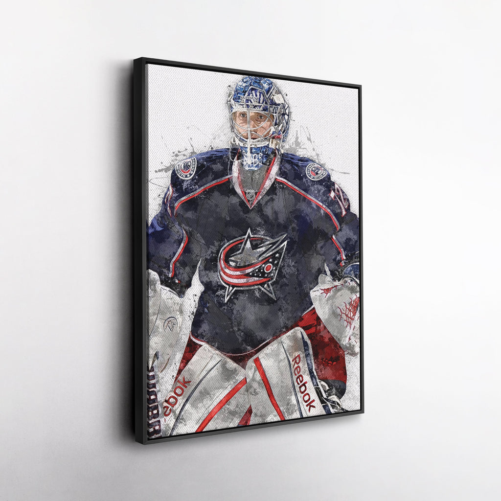 Sergei Bobrovsky Canvas Art – Columbus Blue Jackets Wall Decor