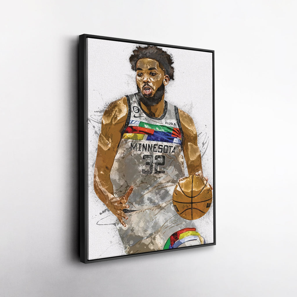 Karl-Anthony Towns Canvas Art – Minnesota Timberwolves Wall Decor