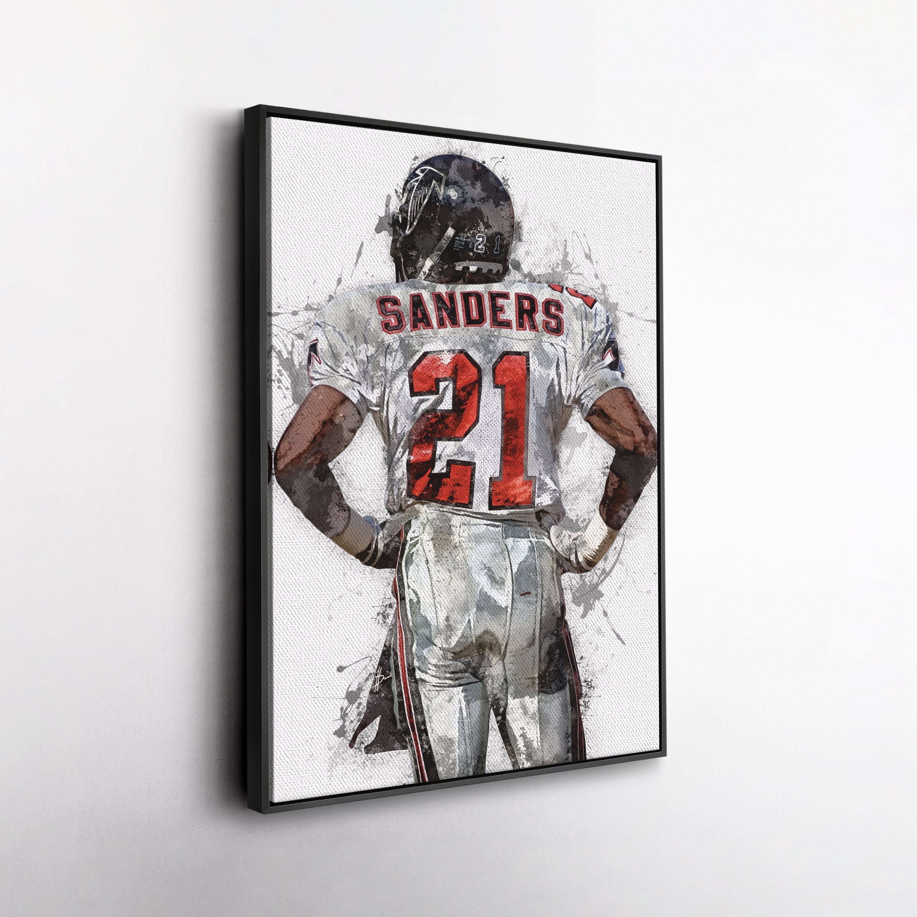 Deion Sanders Canvas Art – Atlanta Falcons Wall Decor
