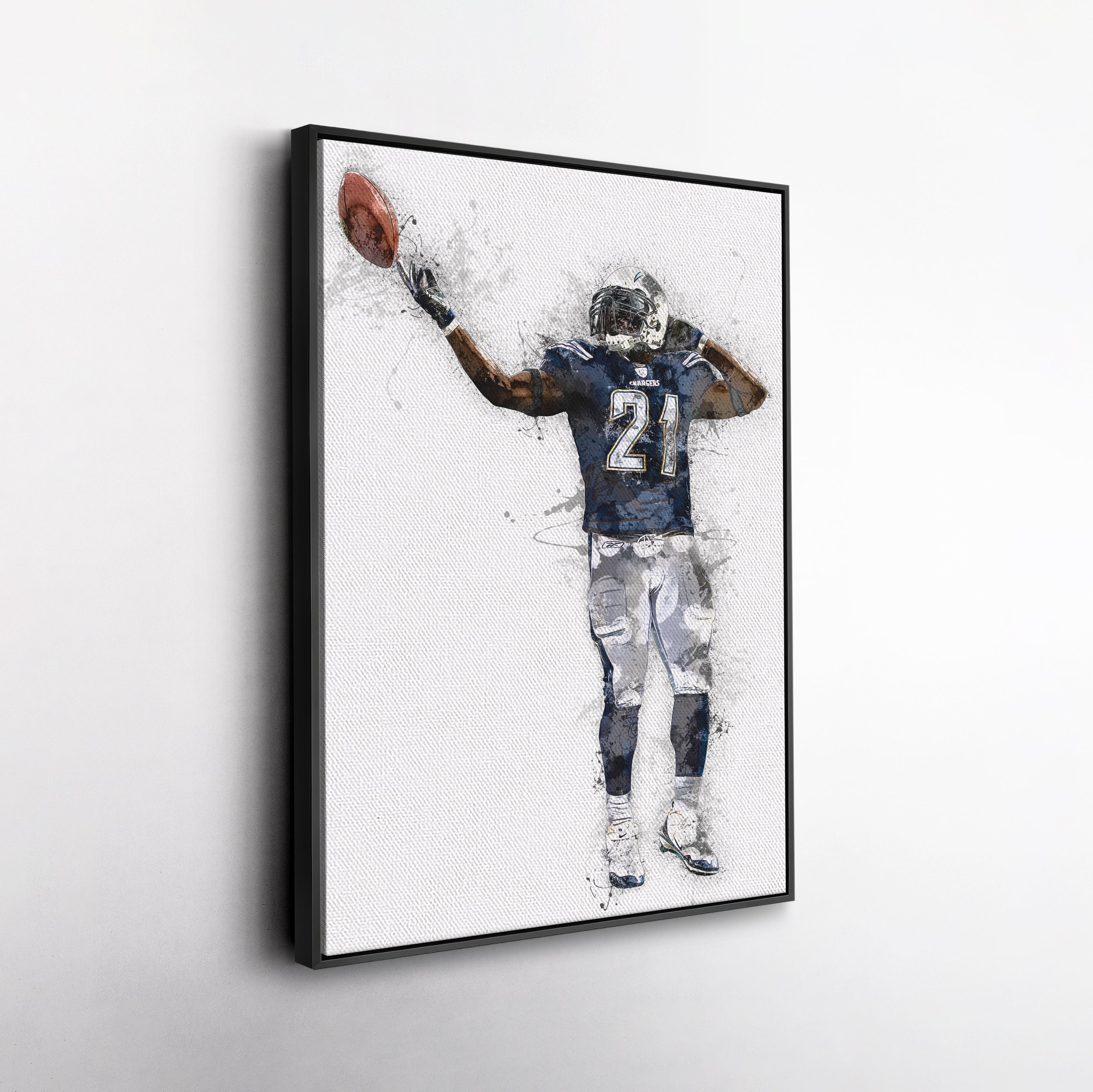 LaDainian Tomlinson Canvas Art – Los Angeles Chargers Wall Decor