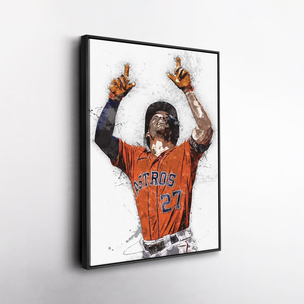 José Altuve Canvas Art - Houston Astros Wall Decor