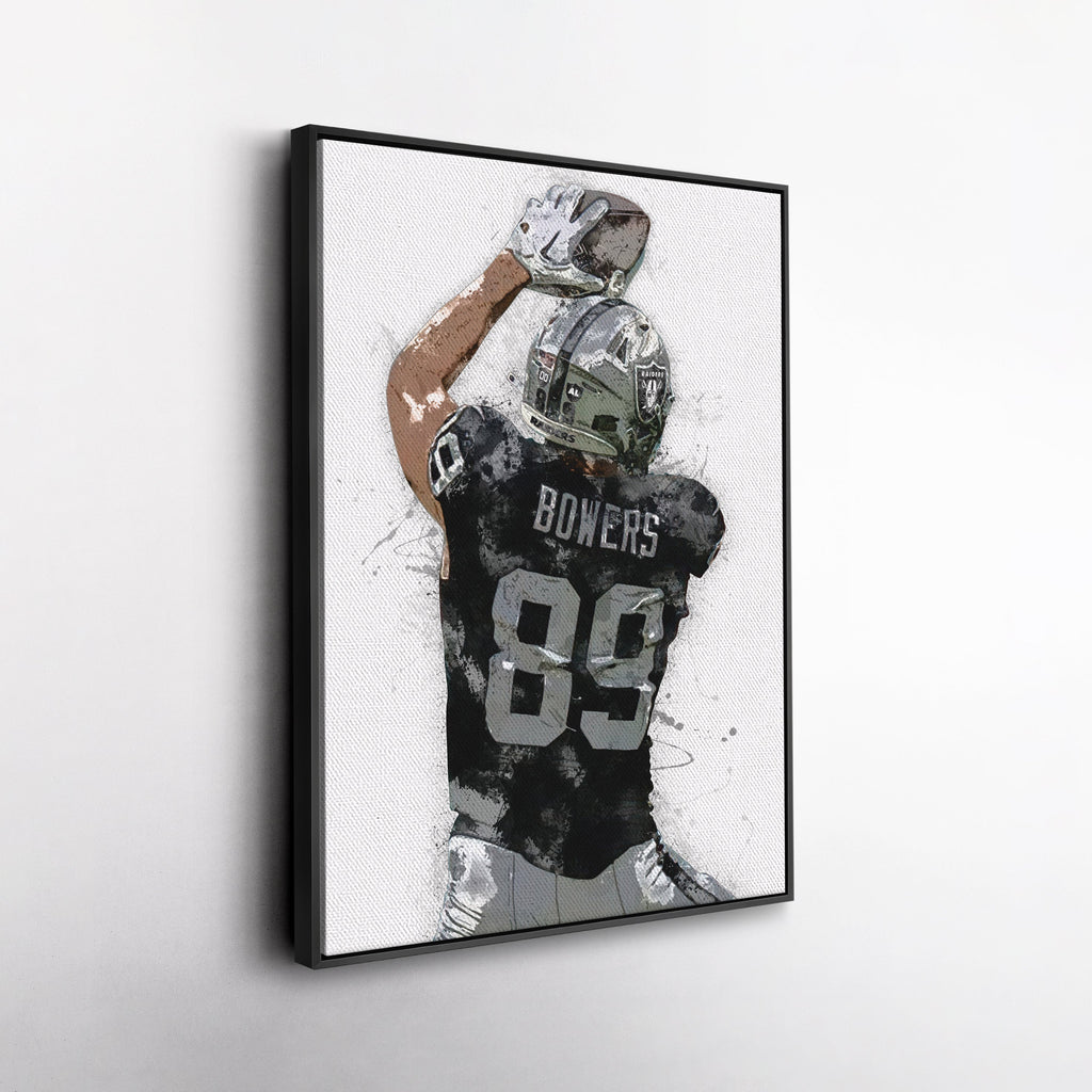 Brock Bowers Canvas Art – Las Vegas Raiders Wall Decor