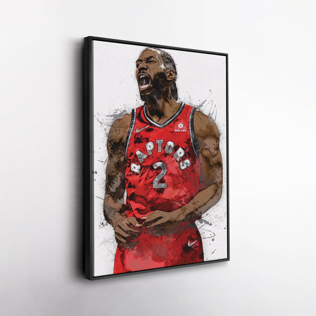 Kawhi Leonard Canvas Art – Toronto Raptors Wall Decor