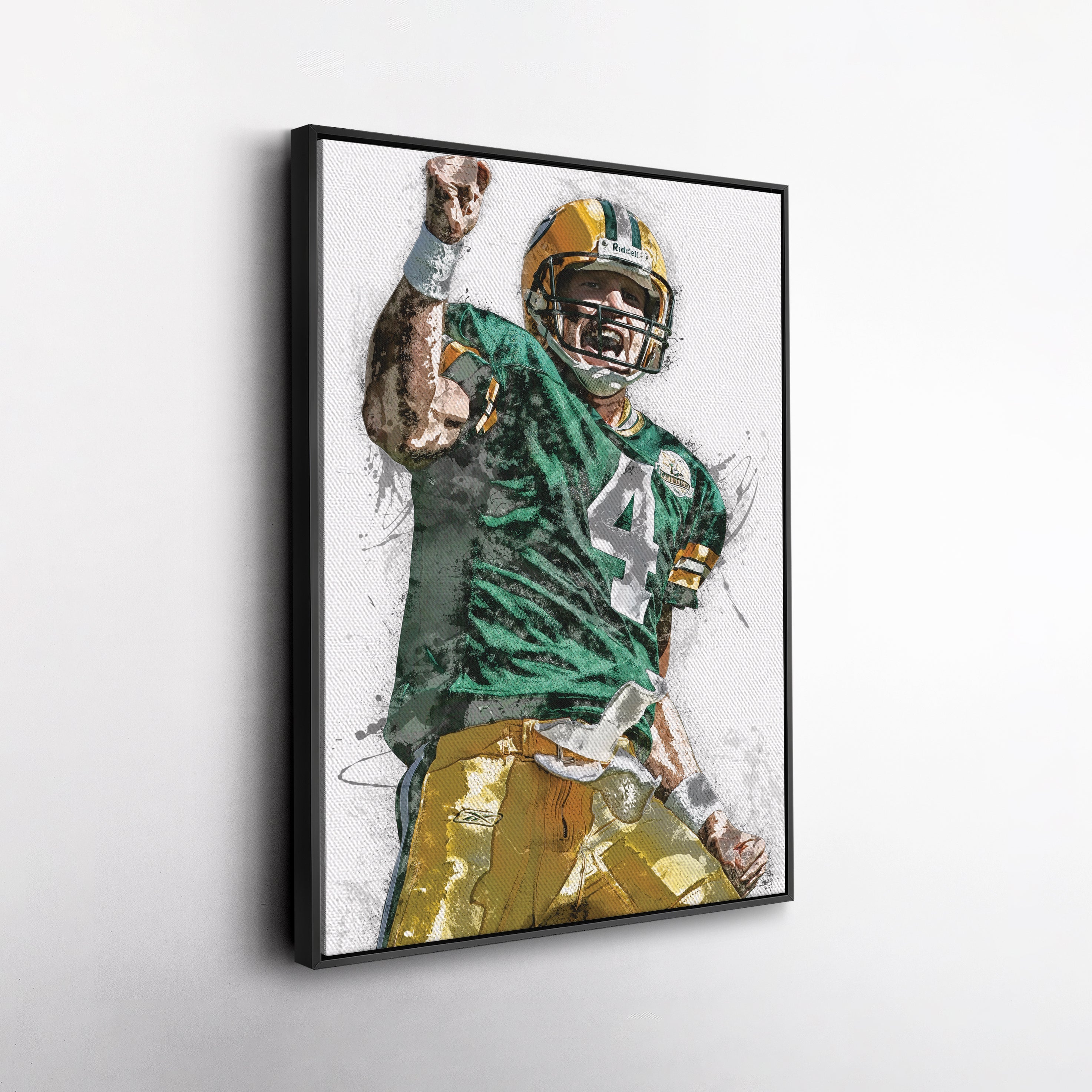 Brett Favre Canvas Art – Green Bay Packers Wall Decor