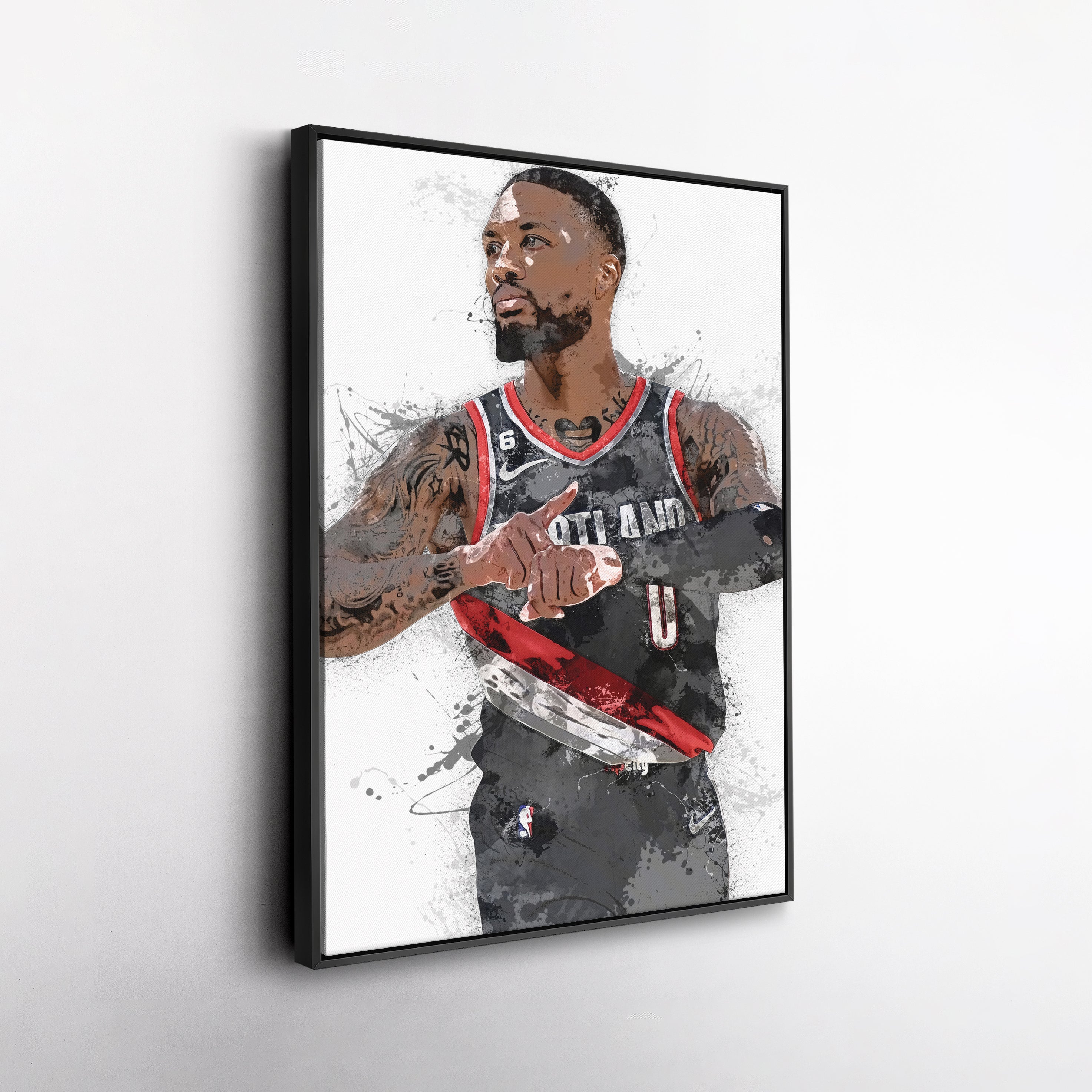 Damian Lillard Canvas Art – Portland Trail Blazers Superstar Wall Decor