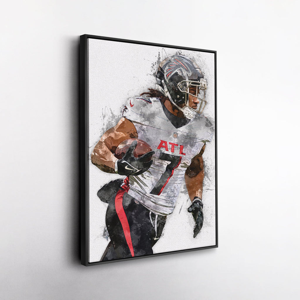 Bijan Robinson Canvas Art – Atlanta Falcons Wall Decor