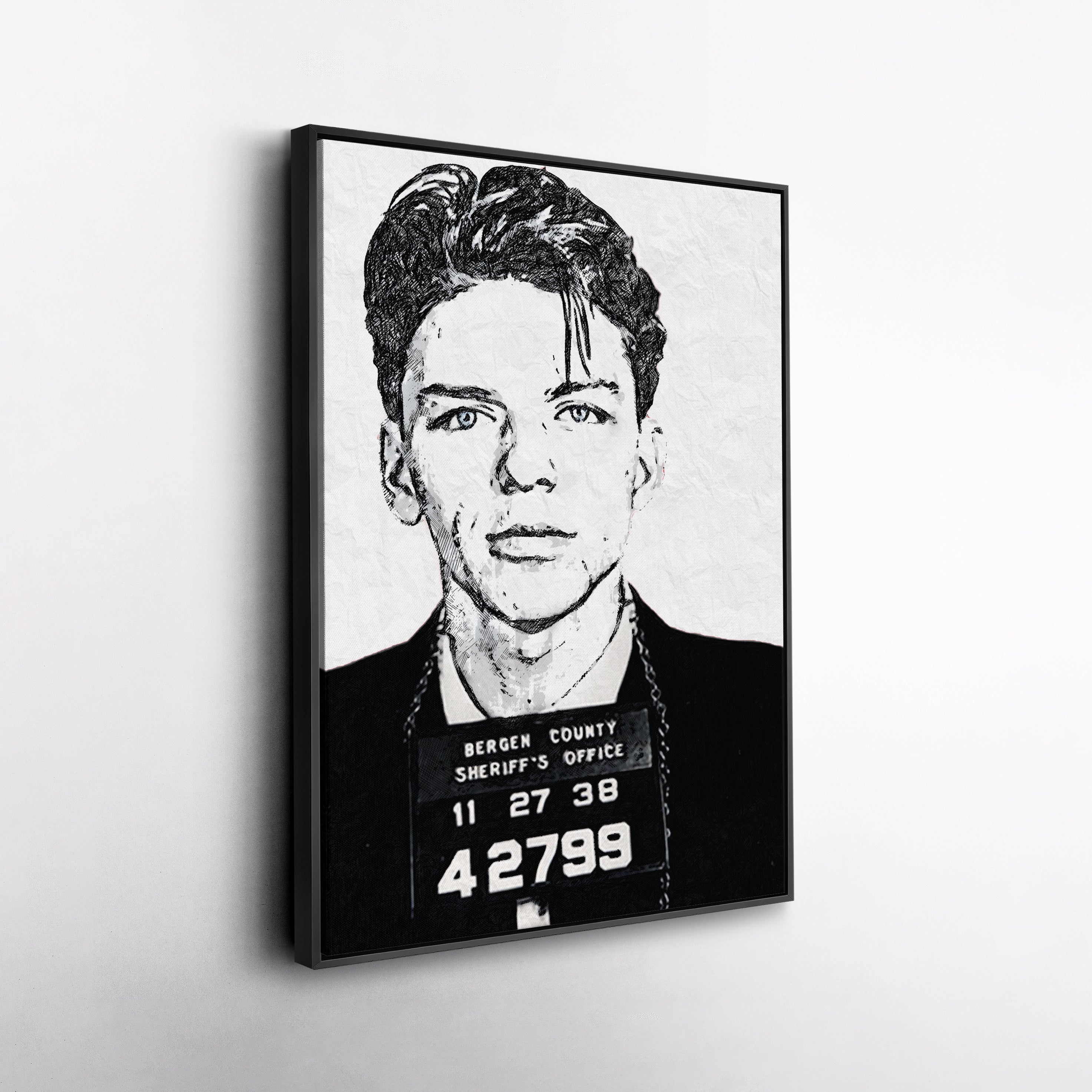Frank Sinatra Mugshot Canvas – Vintage Wall Art Decor