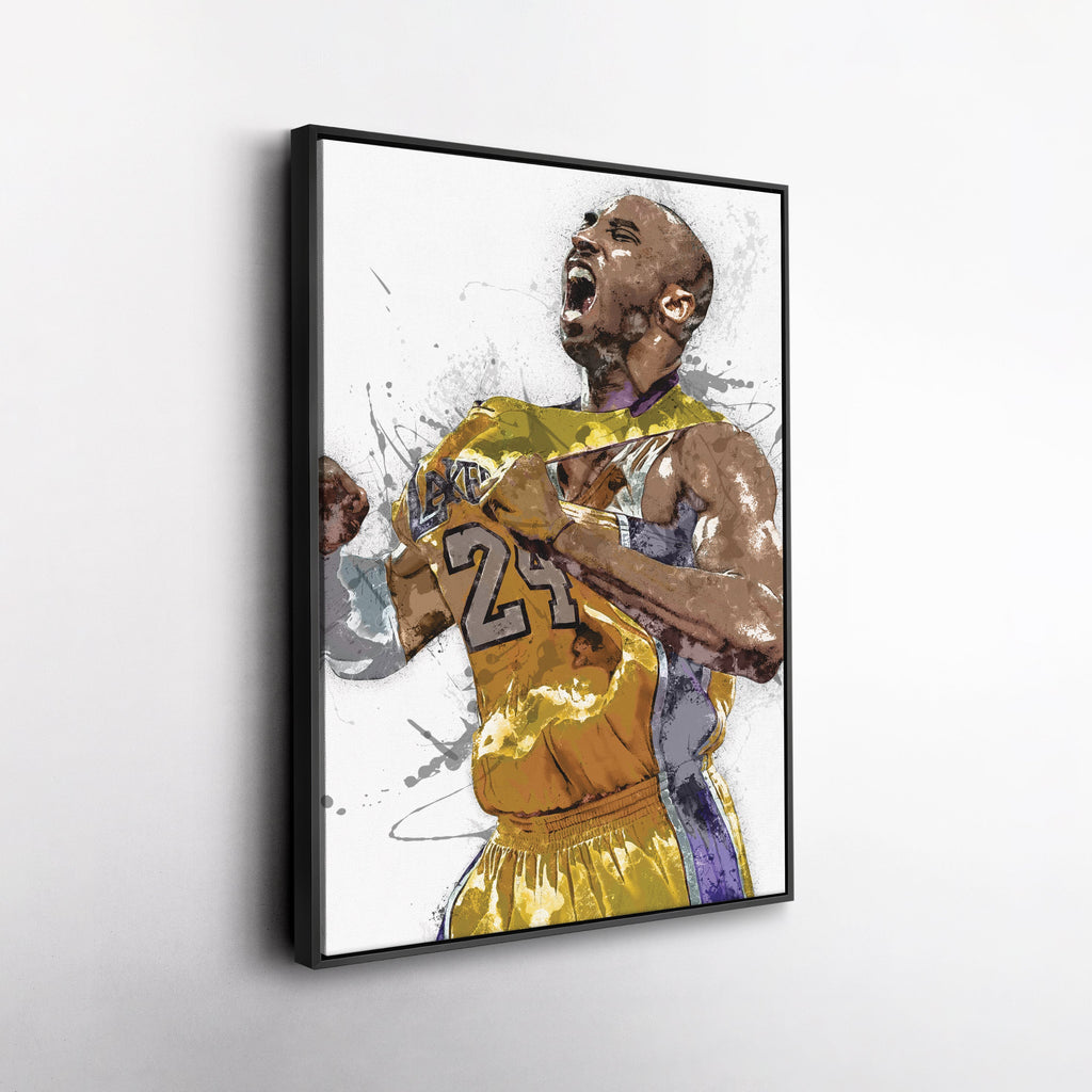 Kobe Bryant Canvas Art – Lakers Basketball Wall Decor
