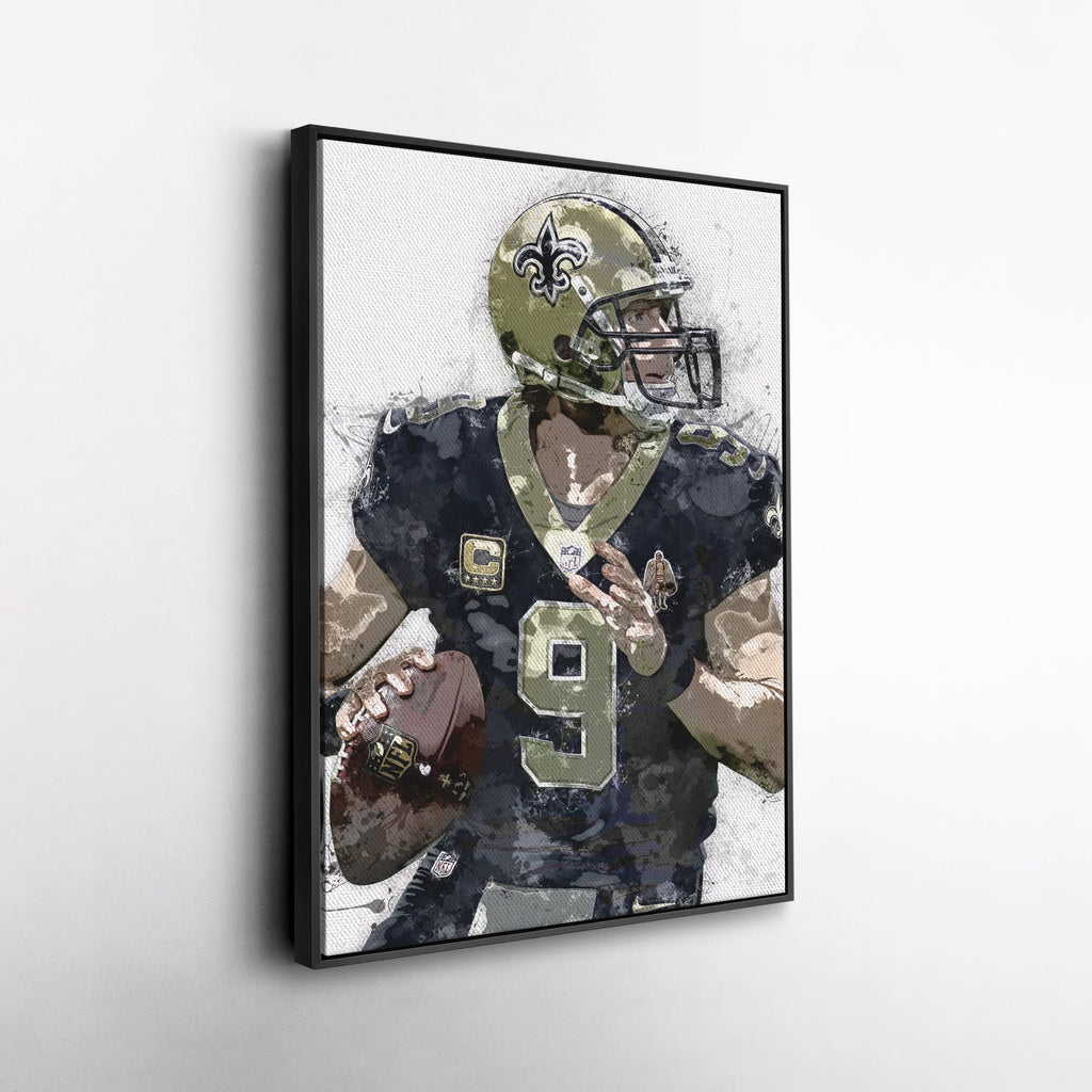 Drew Brees Canvas Art – New Orleans Saints Wall Decor