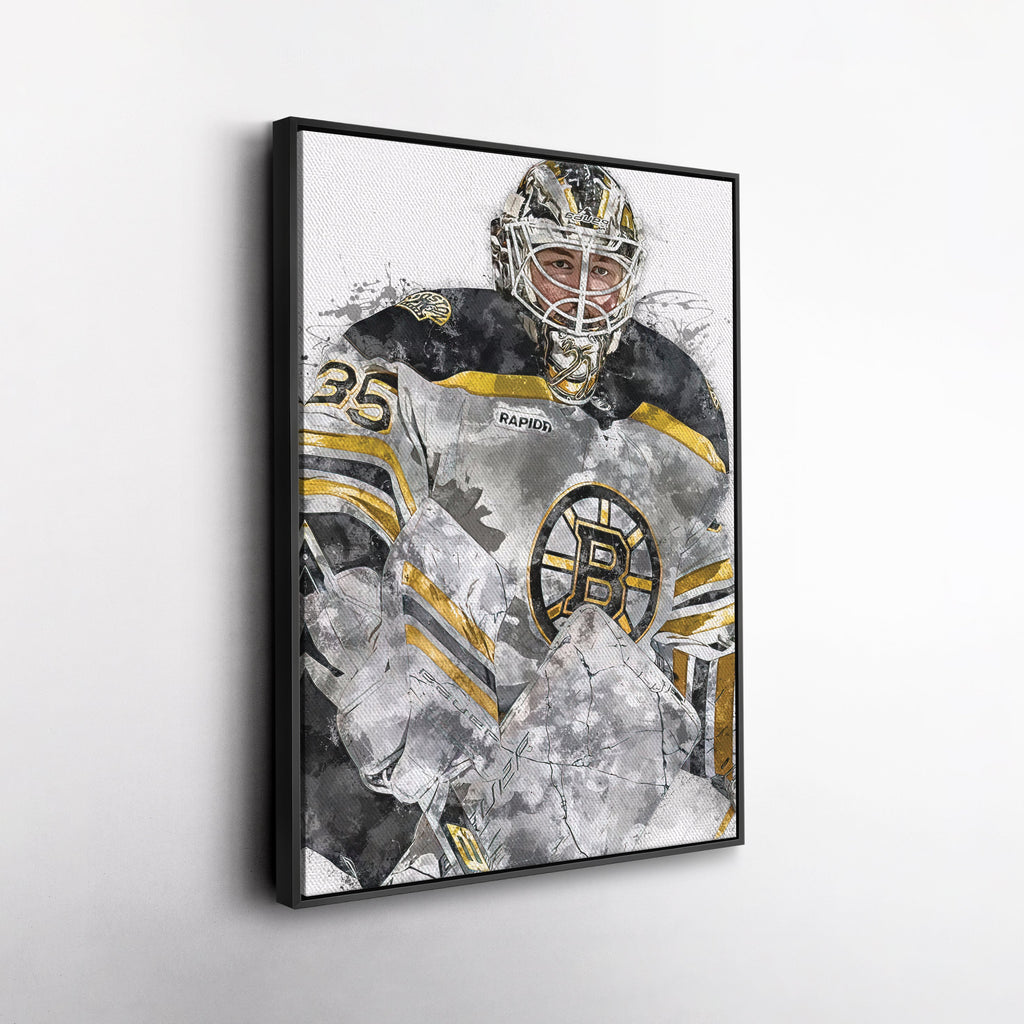 Linus Ullmark Canvas Art – Boston Bruins Wall Decor