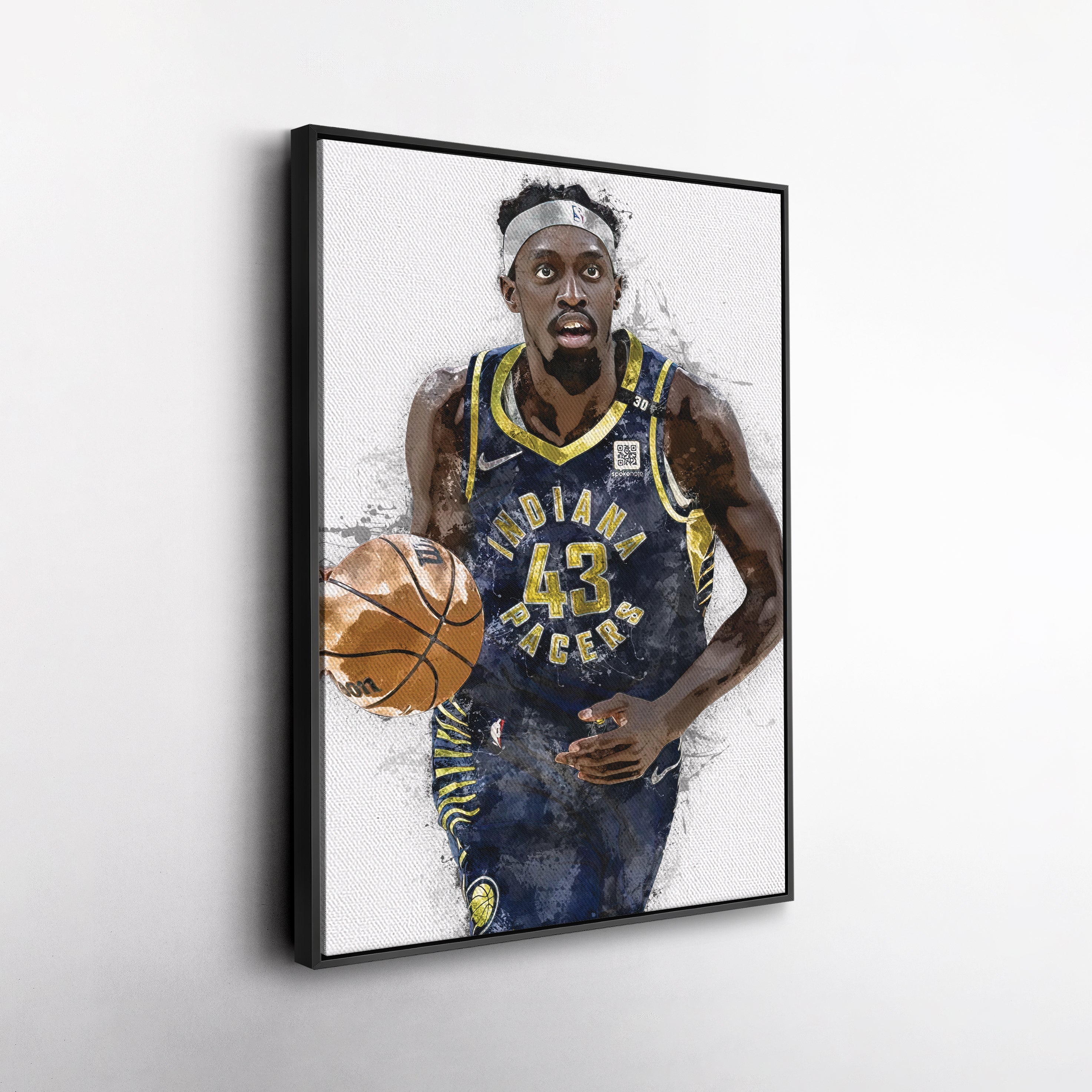 Pascal Siakam Canvas Art – Indiana Pacers Wall Decor