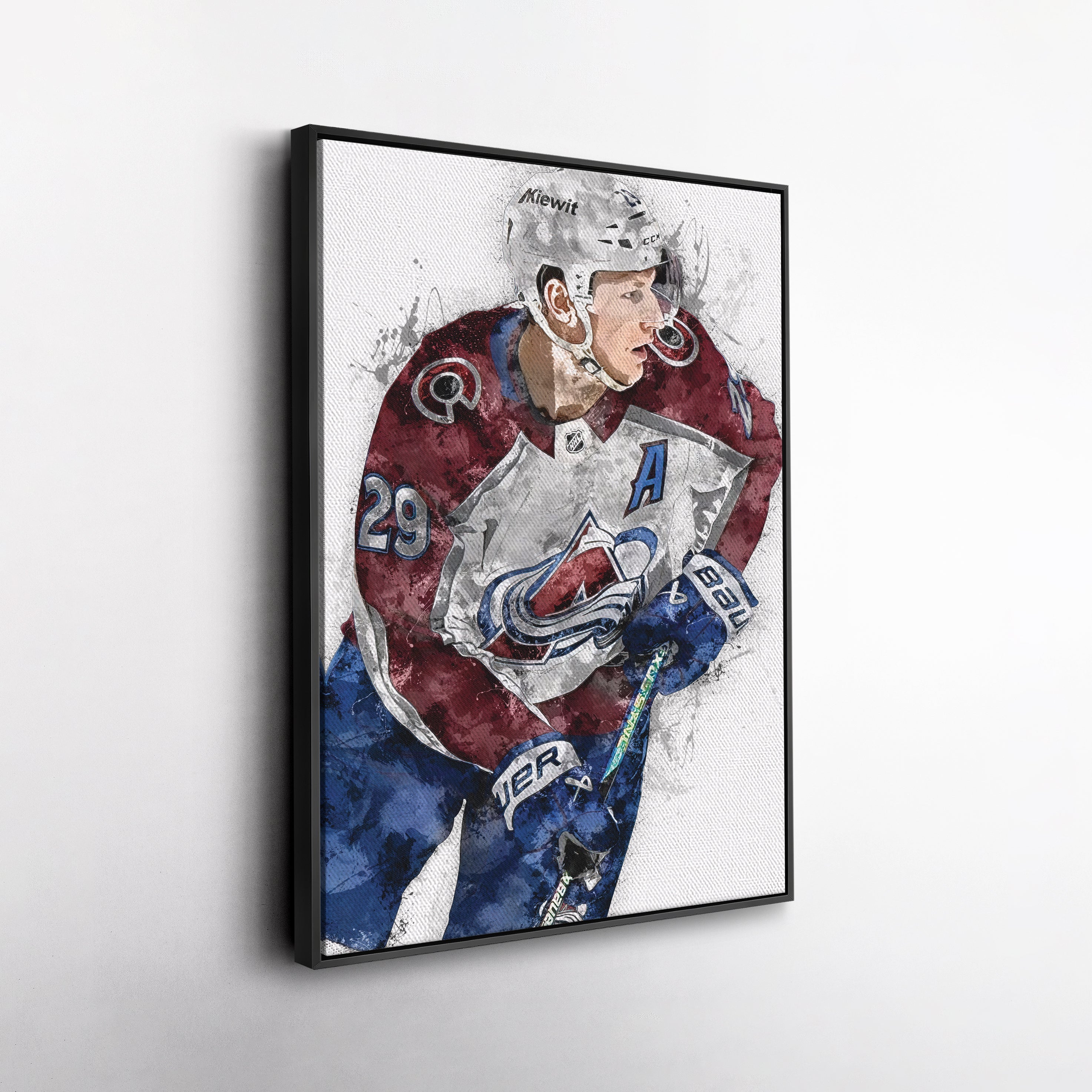 Nathan MacKinnon Canvas Art – Colorado Avalanche Wall Decor