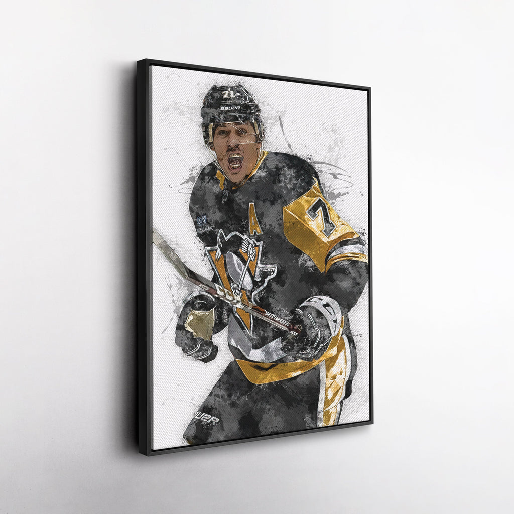 Evgeni Malkin Wall Art - Pittsburgh Penguins NHL Legend Canvas Print