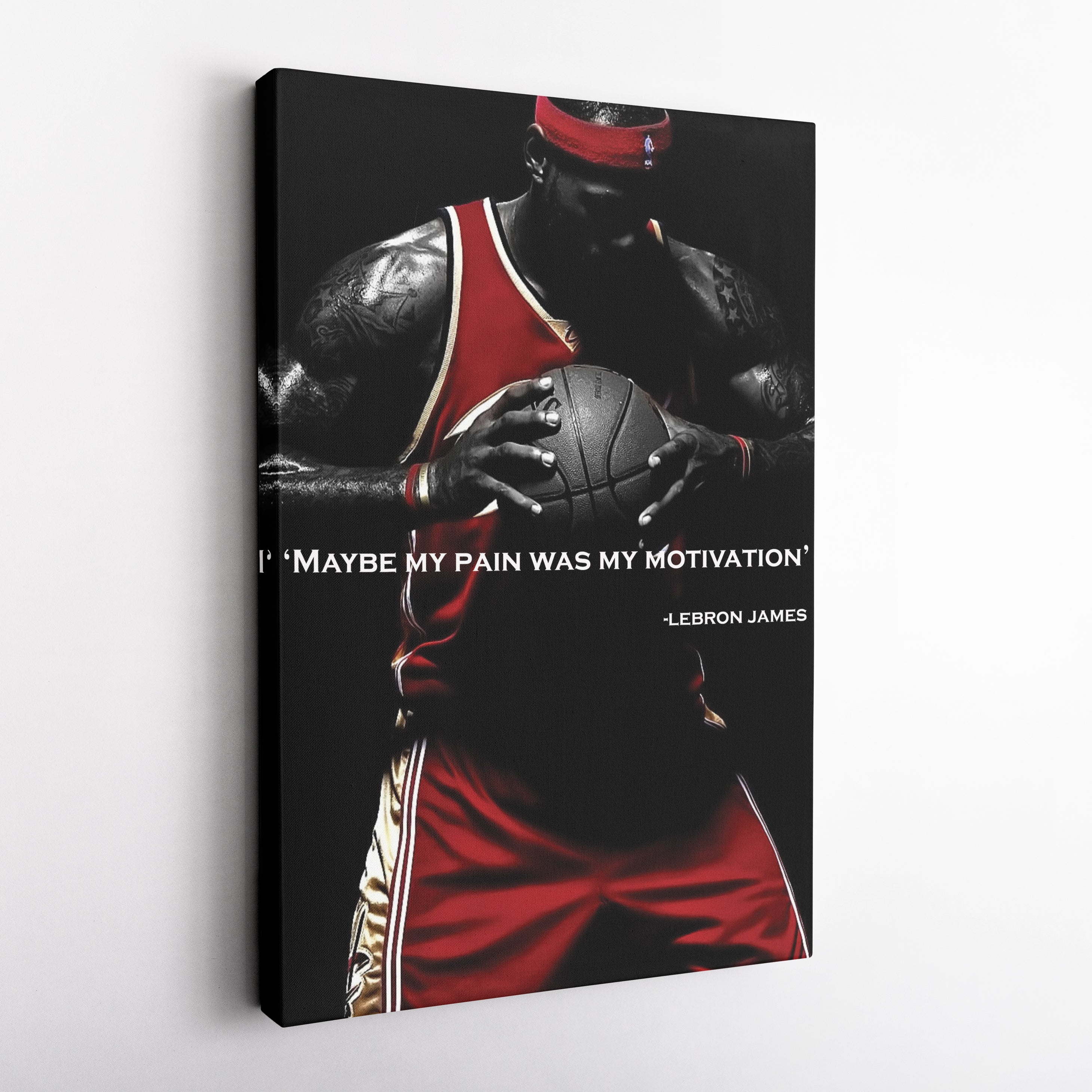 LeBron James Canvas Print – Cleveland Cavaliers Basketball Quote Wall Art Decor
