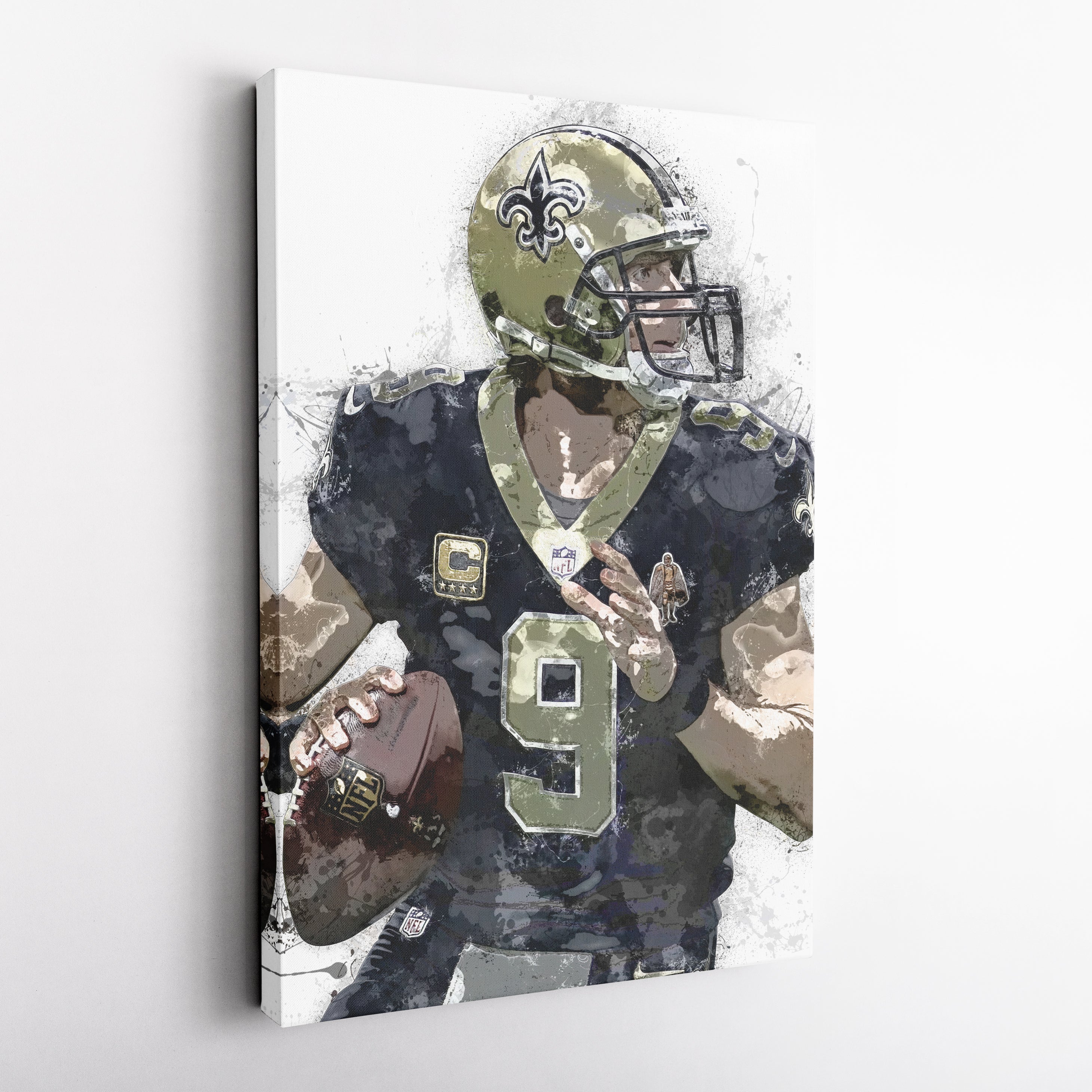 Drew Brees Canvas Art – New Orleans Saints Wall Decor