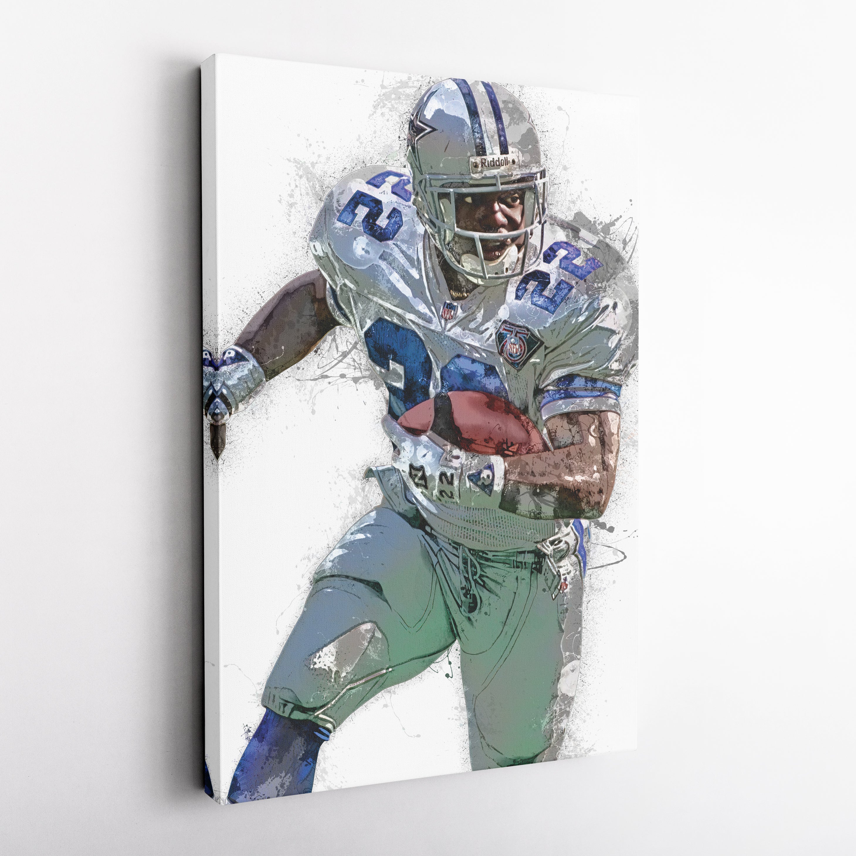 Emmitt Smith Canvas Art – Dallas Cowboys Wall Decor
