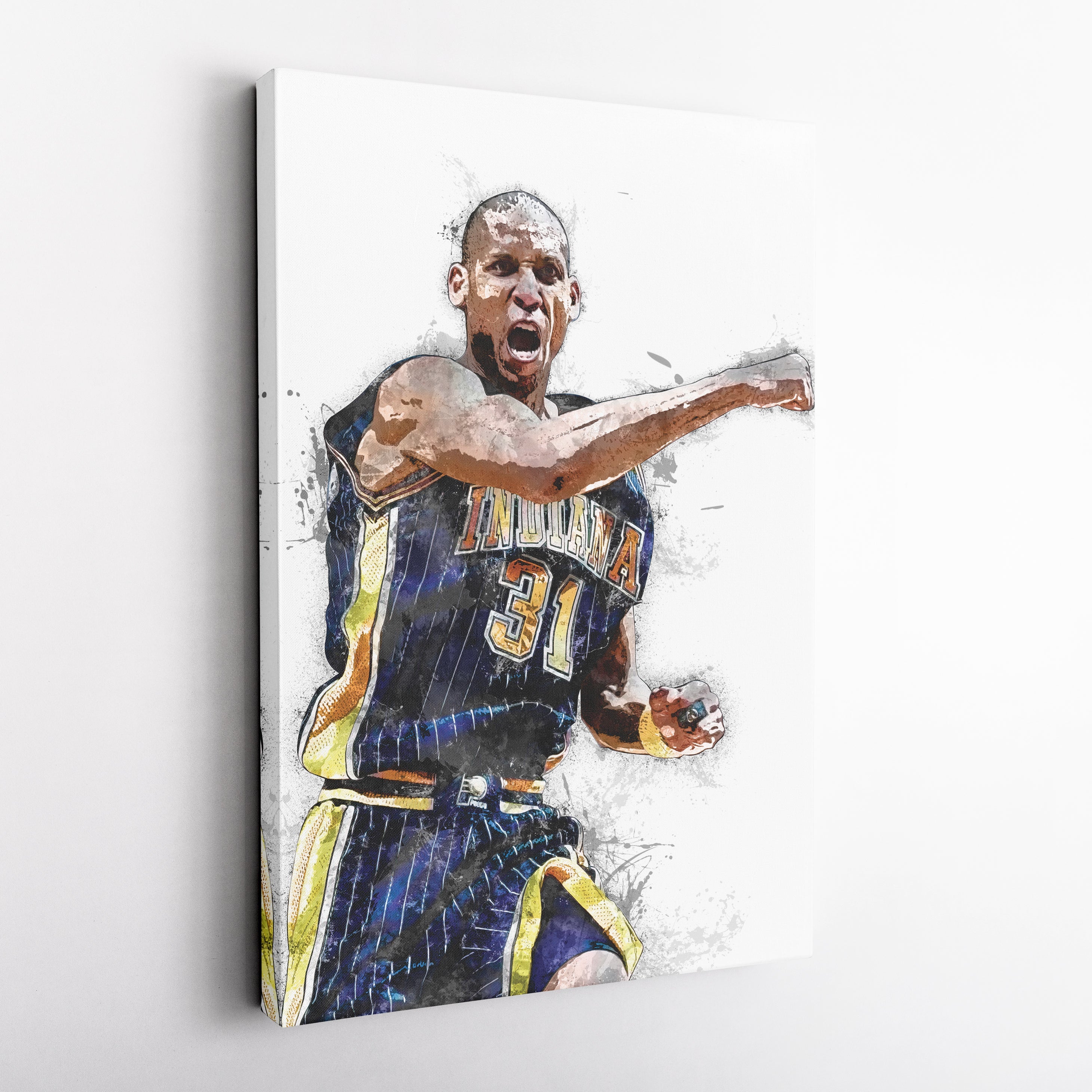 Reggie Miller Canvas Art – Indiana Pacers Wall Decor