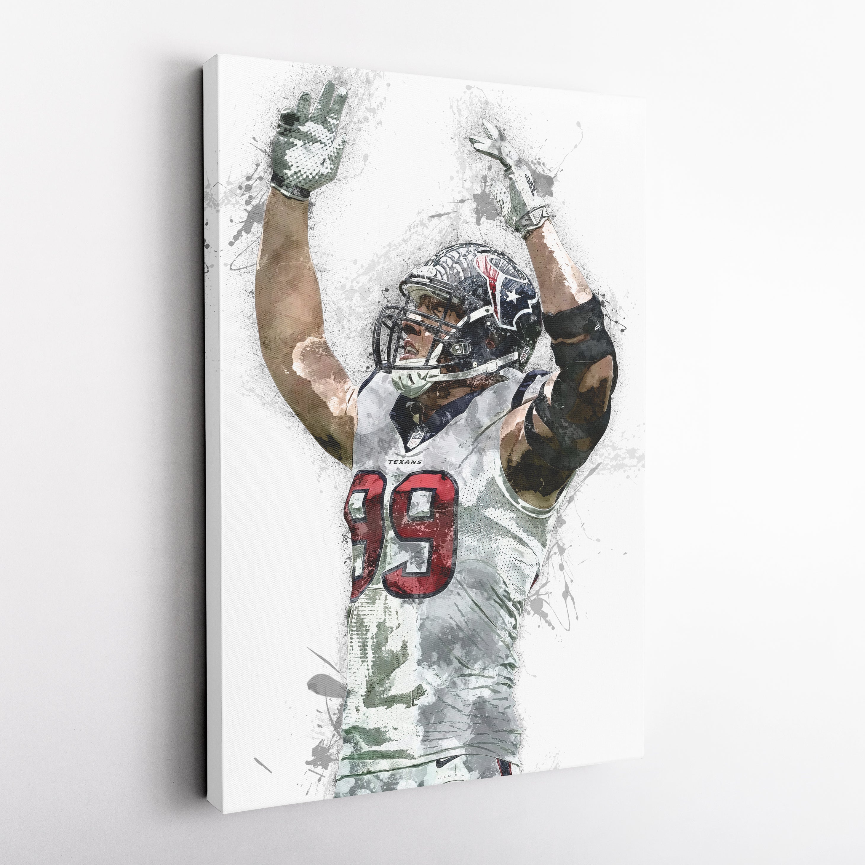 J.J. Watt Canvas Art – Houston Texans Wall Decor