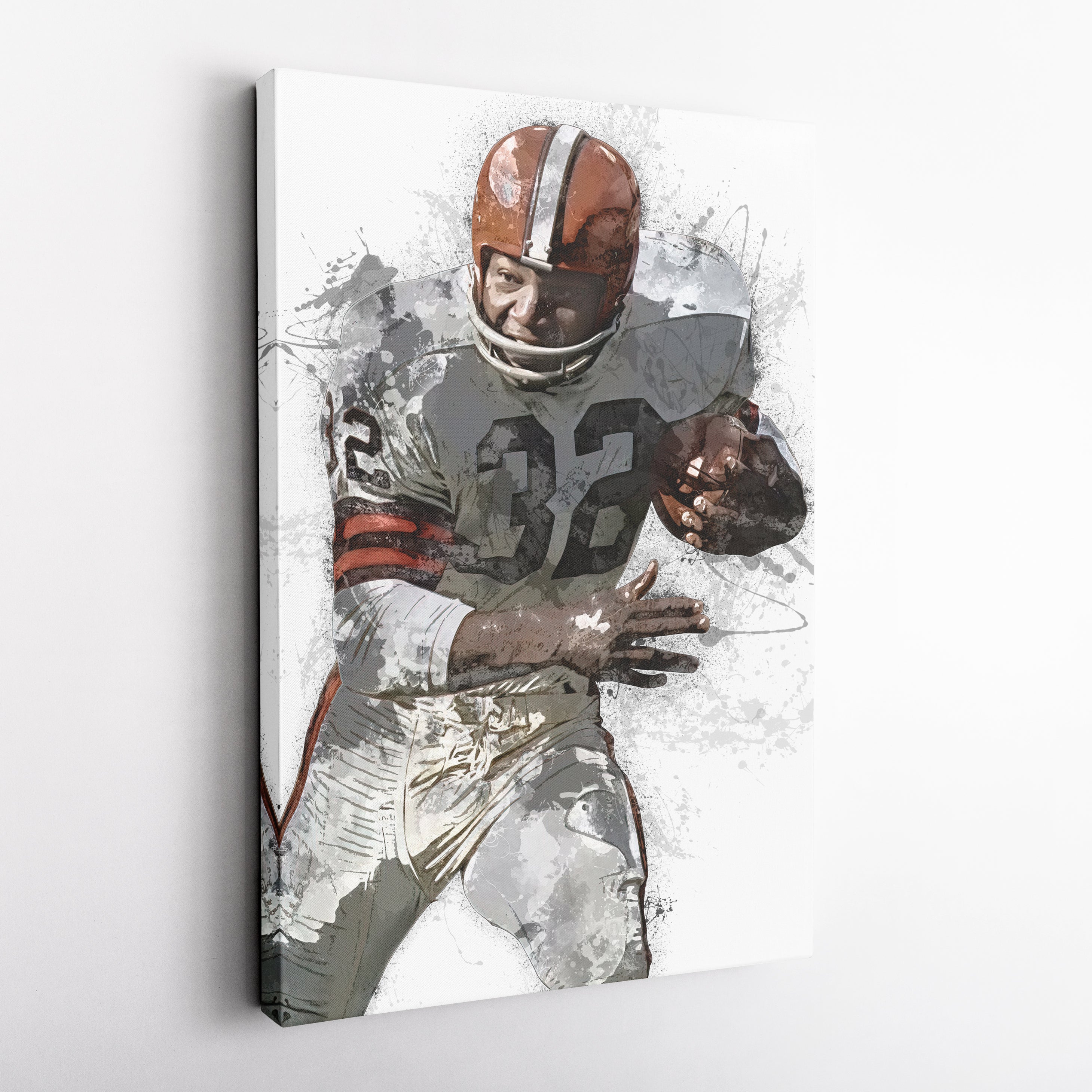 Jim Brown Canvas Art – Cleveland Browns Wall Decor