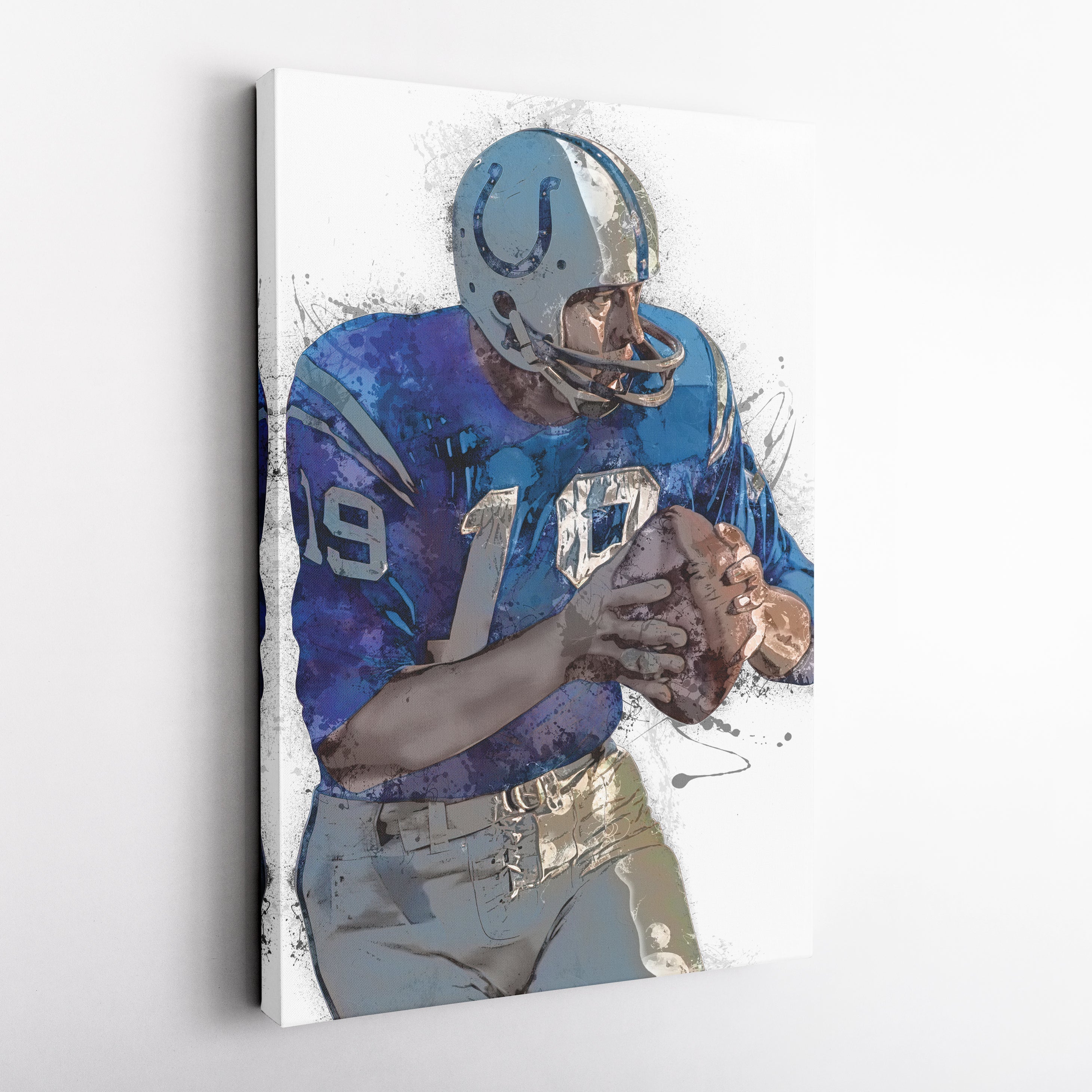 Johnny Unitas Canvas Art – Baltimore Colts Wall Decor