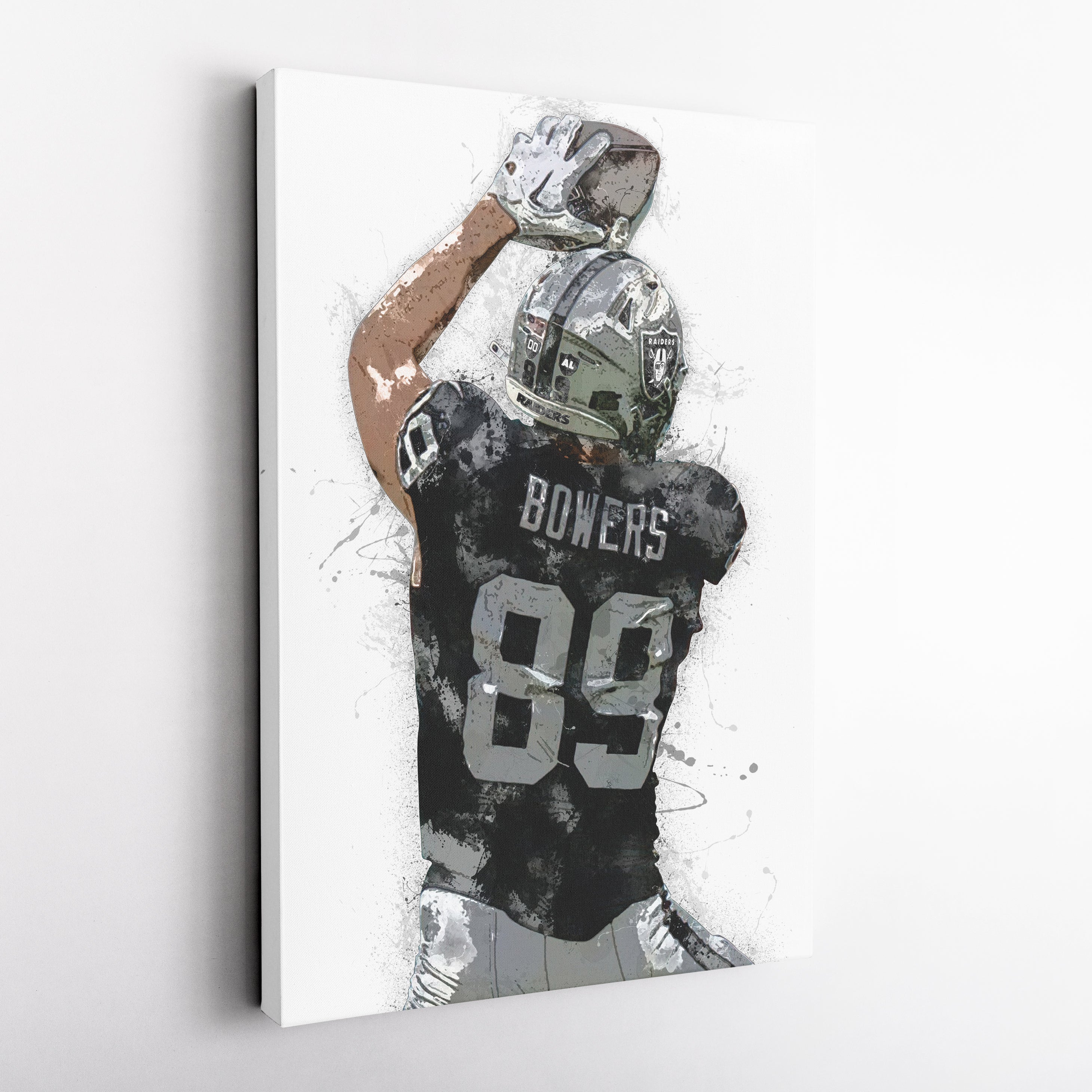 Brock Bowers Canvas Art – Las Vegas Raiders Wall Decor