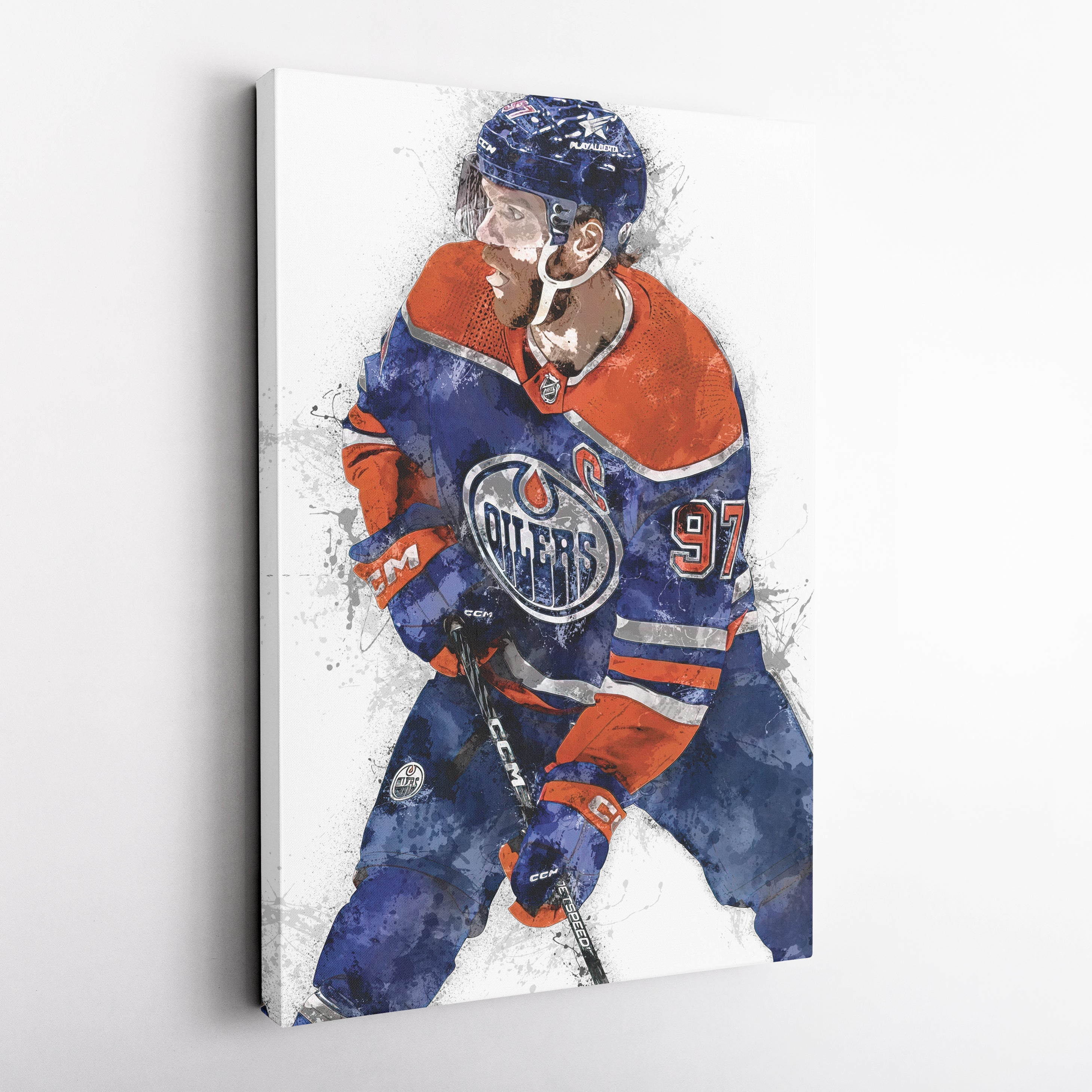Connor McDavid Canvas Art – Edmonton Oilers Wall Decor