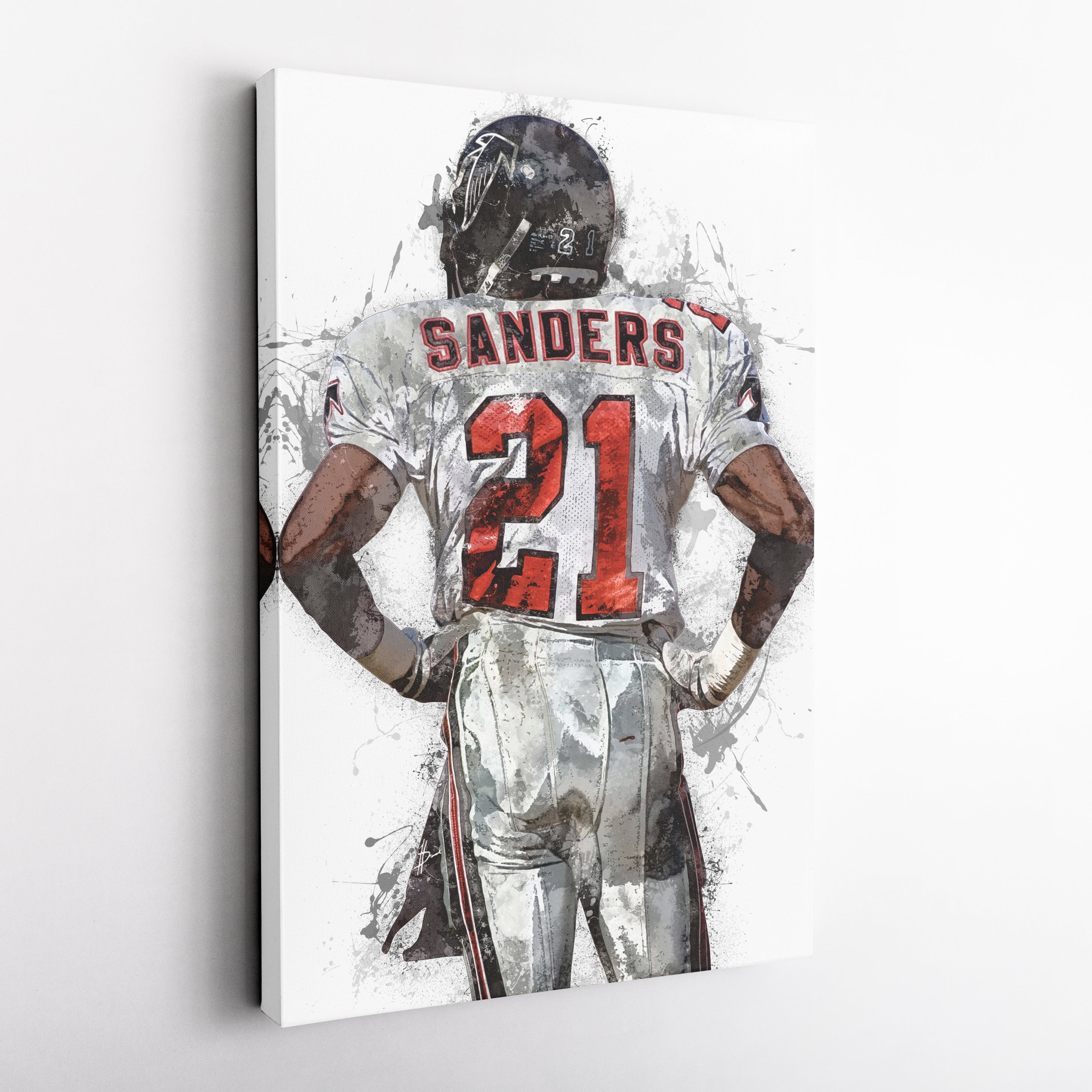 Deion Sanders Canvas Art – Atlanta Falcons Wall Decor