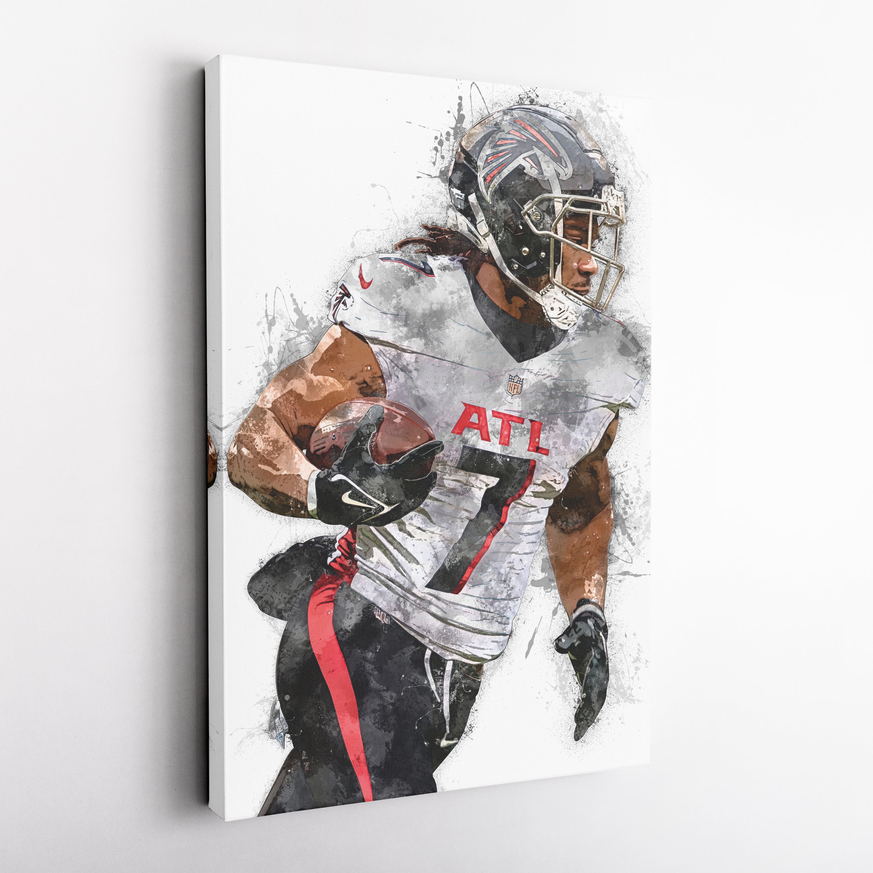 Bijan Robinson Canvas Art – Atlanta Falcons Wall Decor