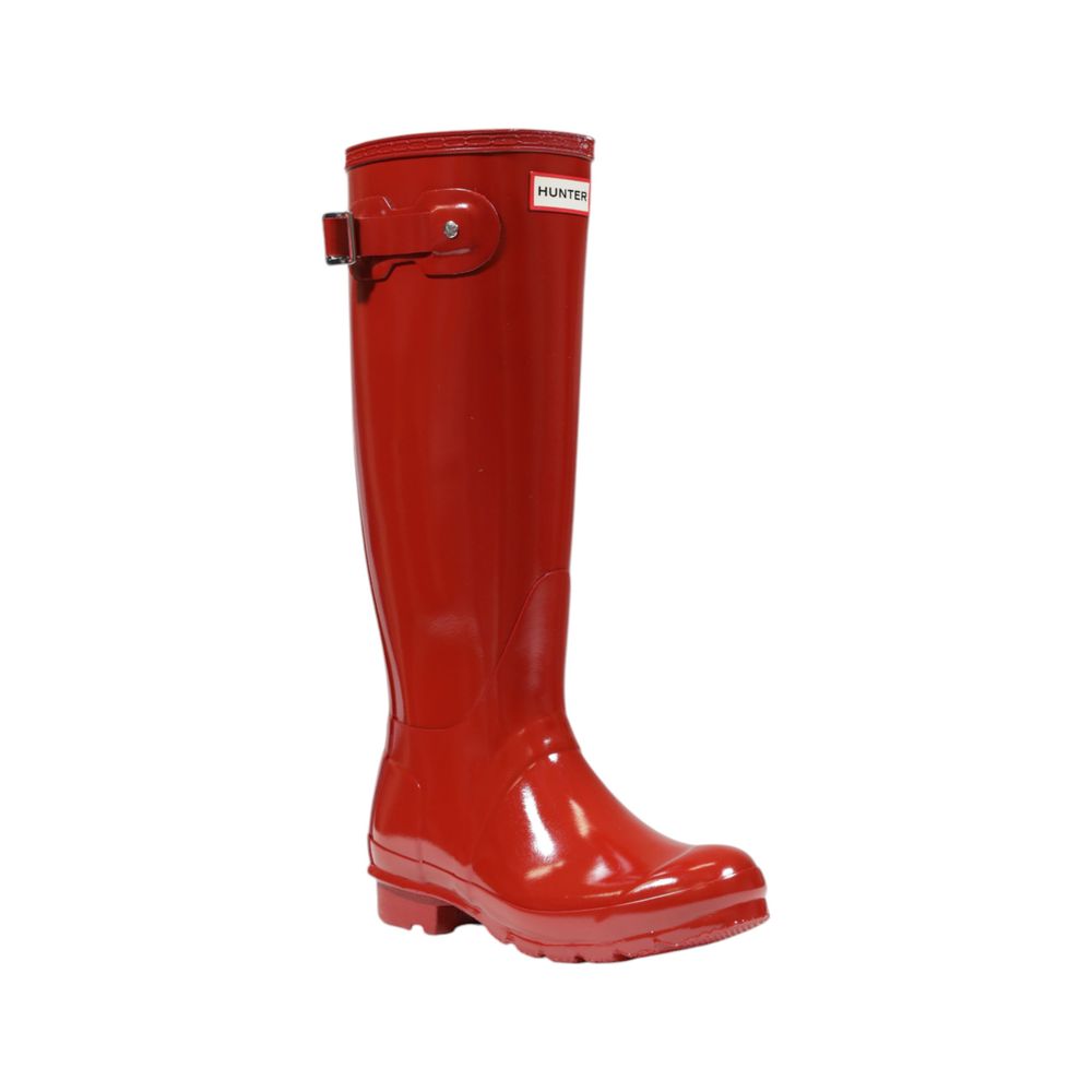 Hunter Red Recycled Polyester Ankle Boots